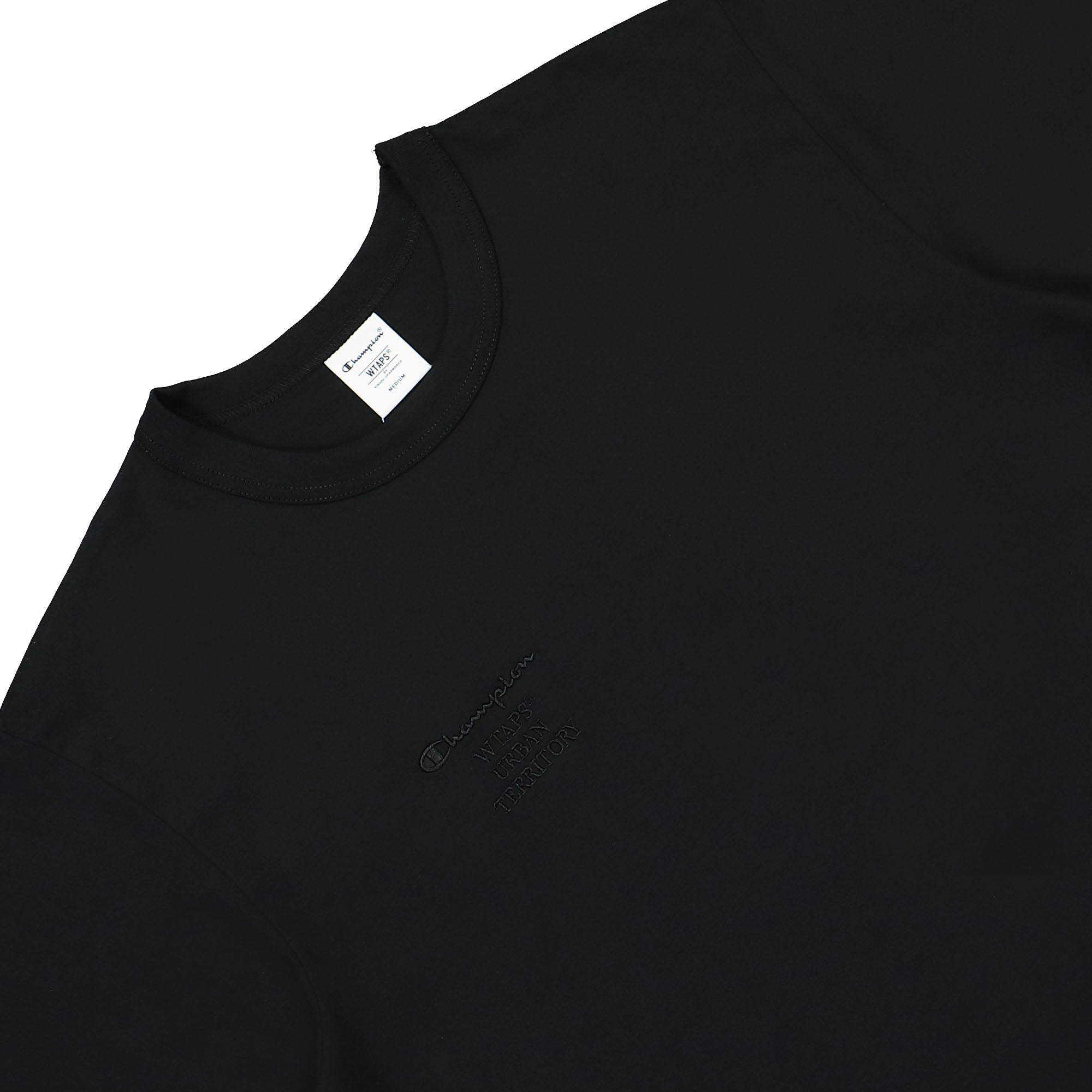 Champion Acadamy Crewneck T-Shirt Black T-Shirts Close-up | Overkill