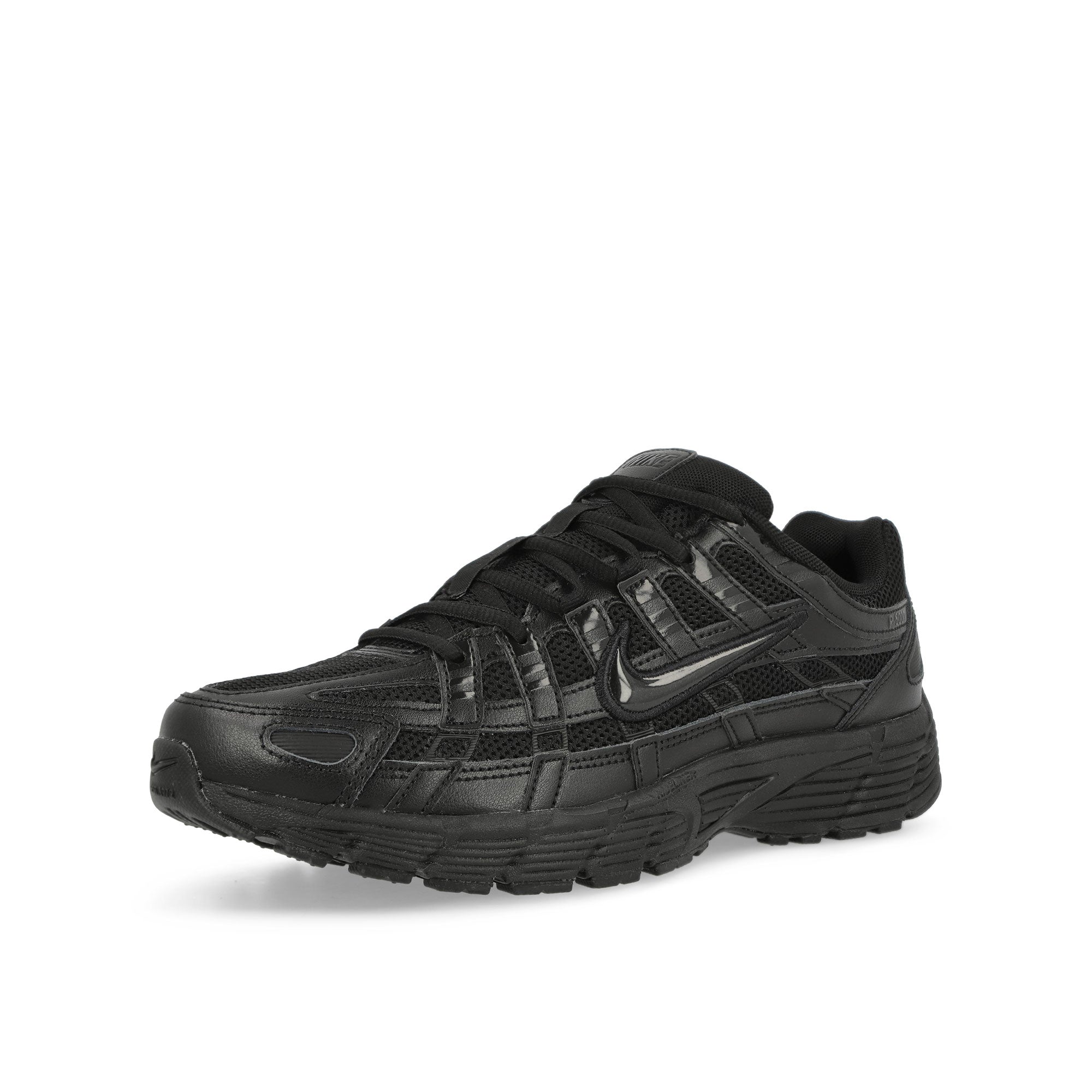 Nike p-6000 Black / Black Low Top Sneakers Close Up | Overkill