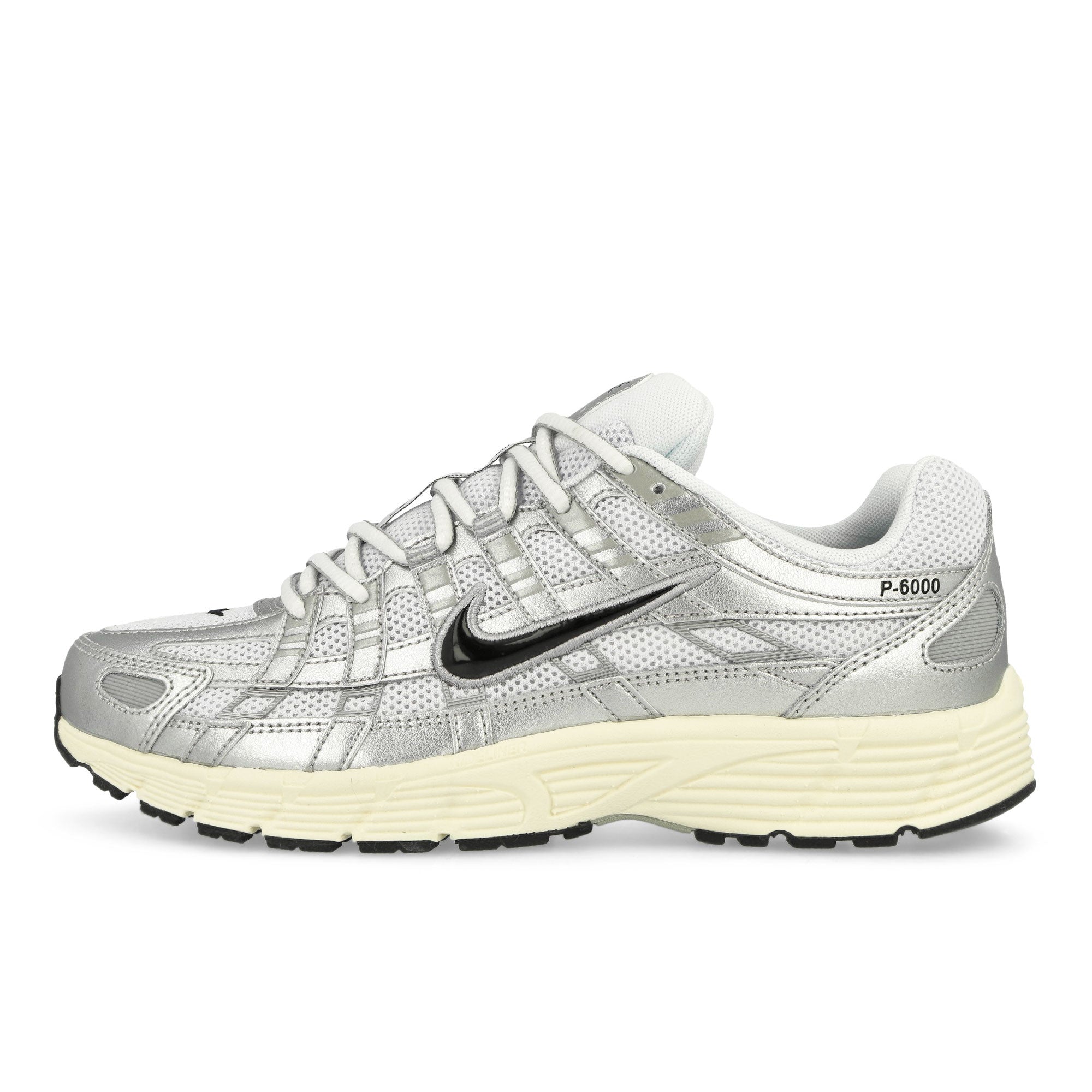 Nike P-6000 White / Black - Metallic Silver - Flat Silver Low Top Sneakers CD6404 105 | Overkill
