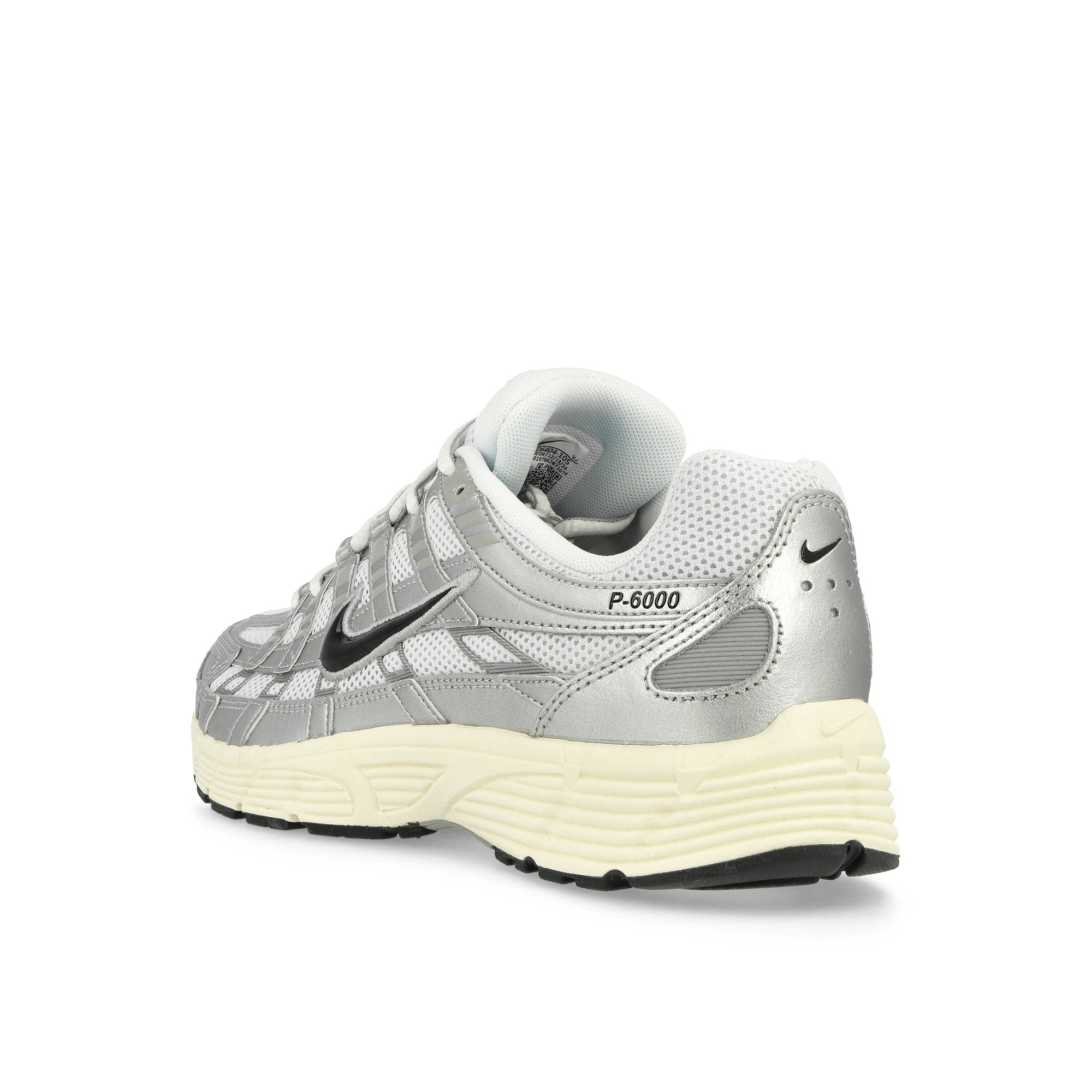 Nike P-6000 White / Black - Metallic Silver - Flat Silver Low Top Sneakers Material | Overkill