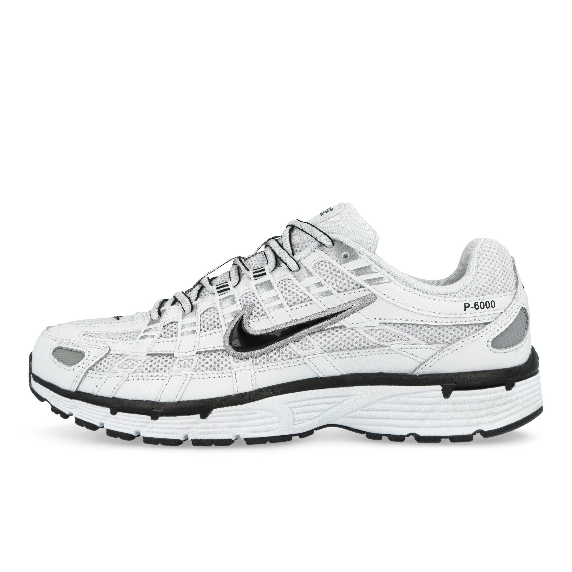 Nike P-6000 White / Black - Metallic Silver - Black Low Top Sneakers CD6404 107 | Overkill