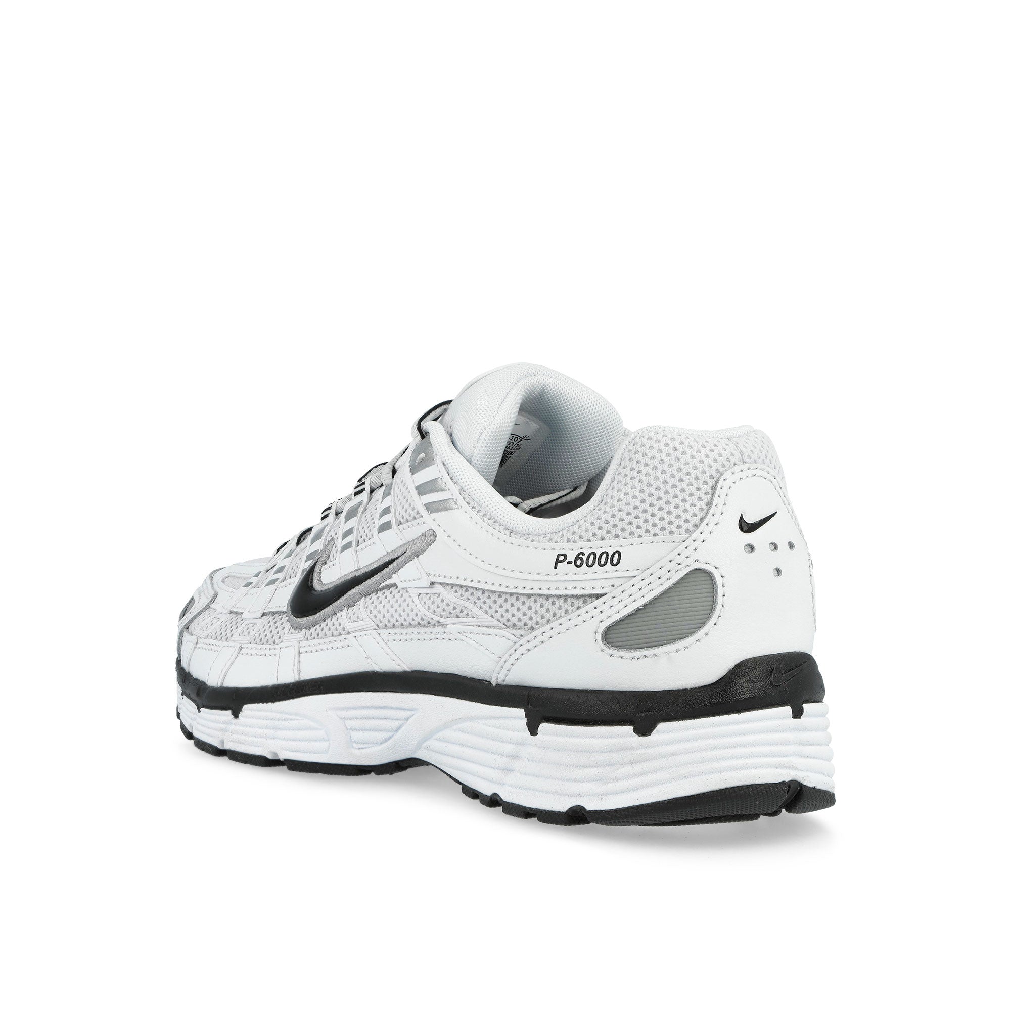 Nike P-6000 White / Black - Metallic Silver - Black Low Top Sneakers CD6404 107 Material | Overkill