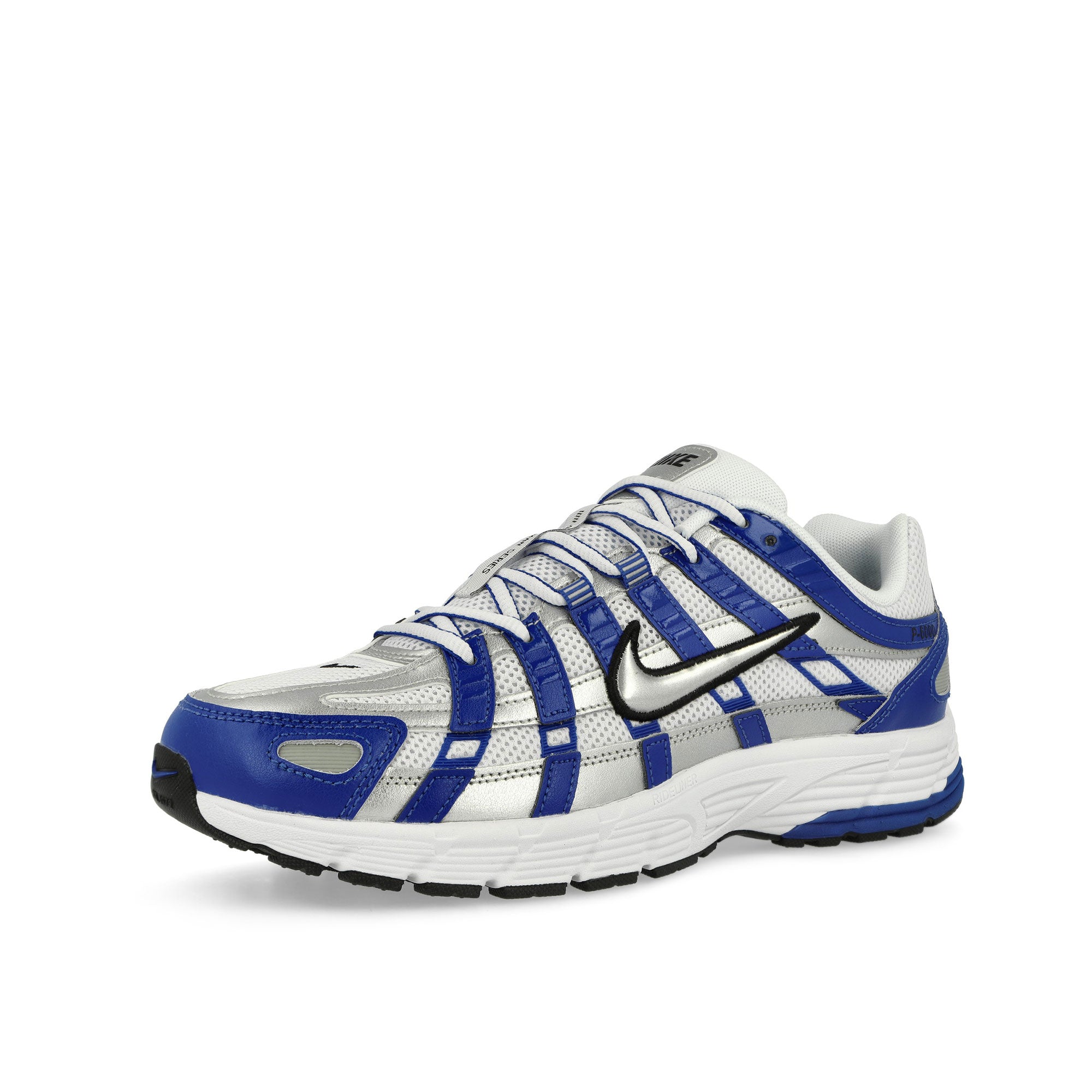 Nike P-6000 Racer Blue / Metallic Silver Low Top Sneakers CD6404 403 Close-up | Overkill