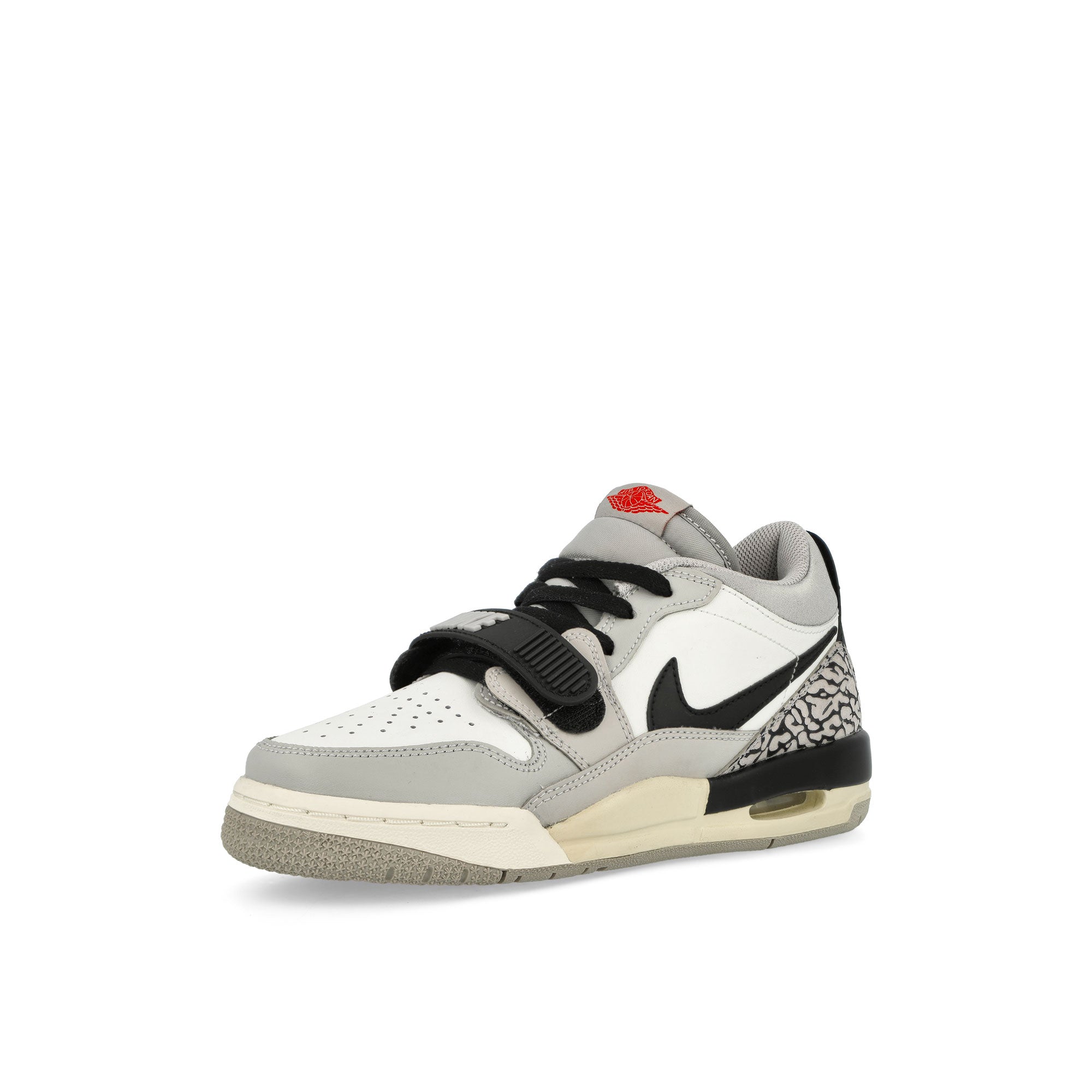 Jordan Air Jordan Lagacy 312 Low GS Summit White-Fire Red - Tech Grey - Black Low Top Sneakers Close Up | Overkill