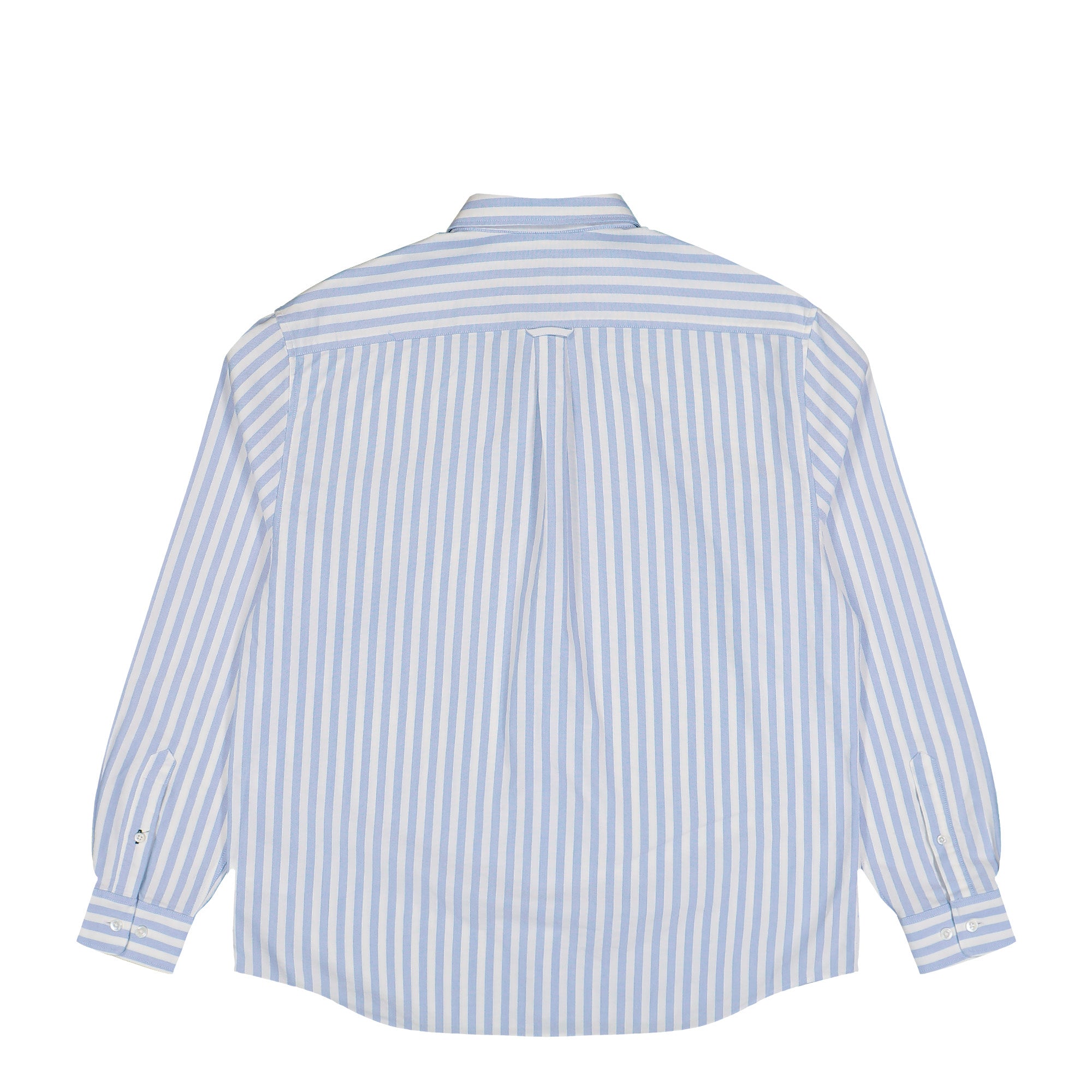Lacoste Striped Oxford Shirt Bleu Shirt CH8797-00 E7B Close-up | Overkill