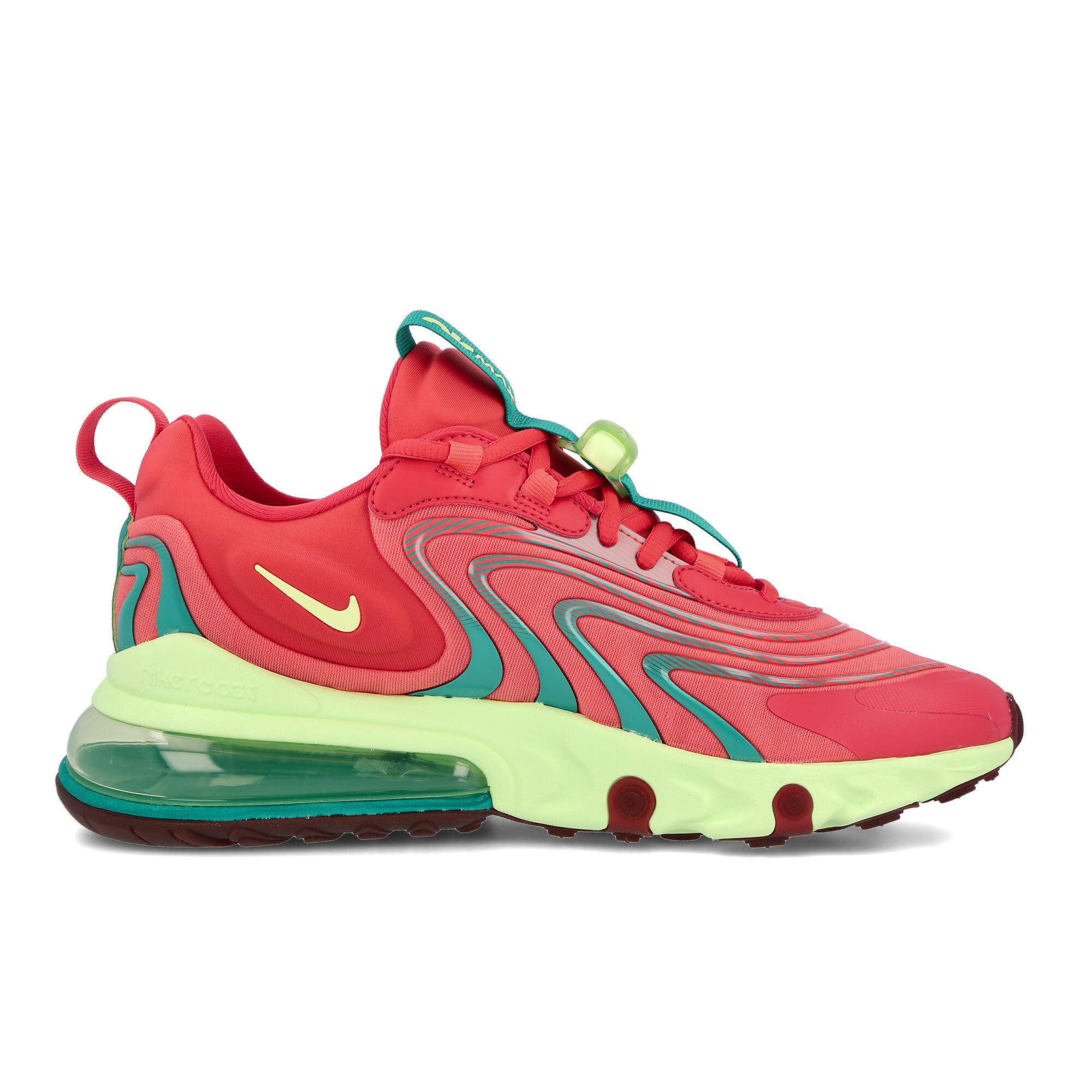 Nike air max 270 react eng Track Red-Barley Volt - Magic Ember Low Top Sneakers Silhouette | Overkill