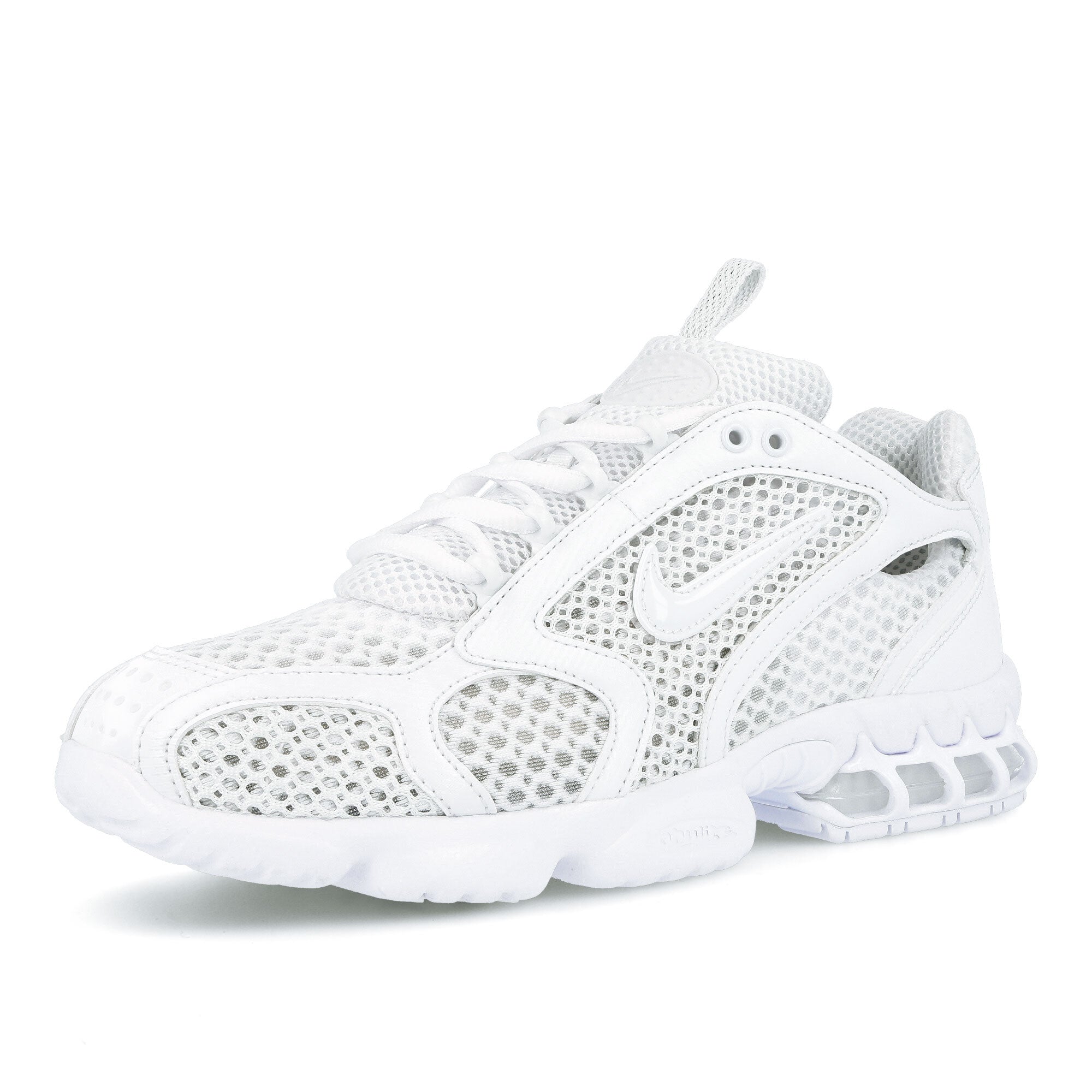 Nike Air Zoom Spiridon Cage 2 White / White - Black Low Top Sneakers Close Up | Overkill