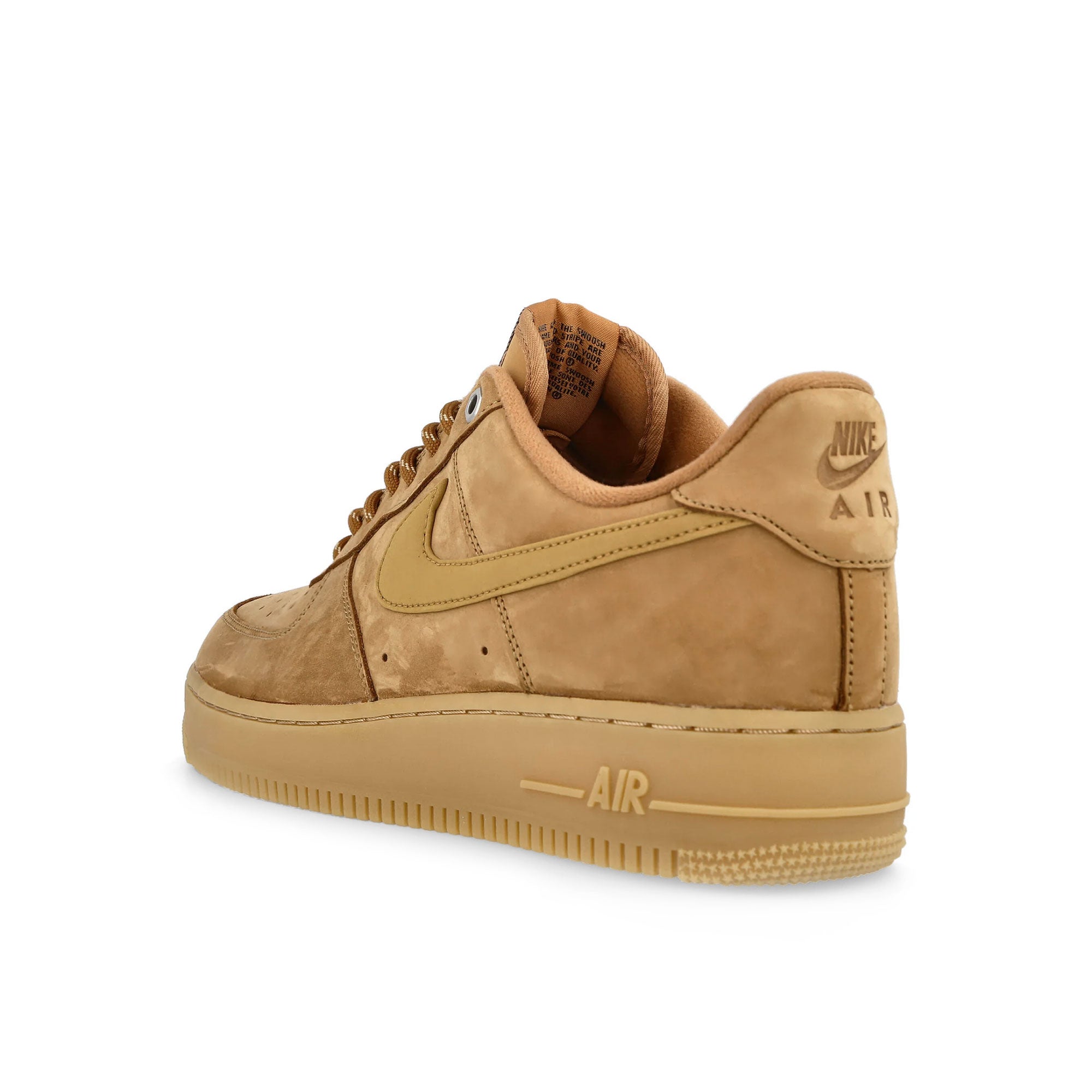Nike Air Force 1 07 WB Flax / Wheat - Gum Light Brown - Black Low Top Sneakers Material | Overkill