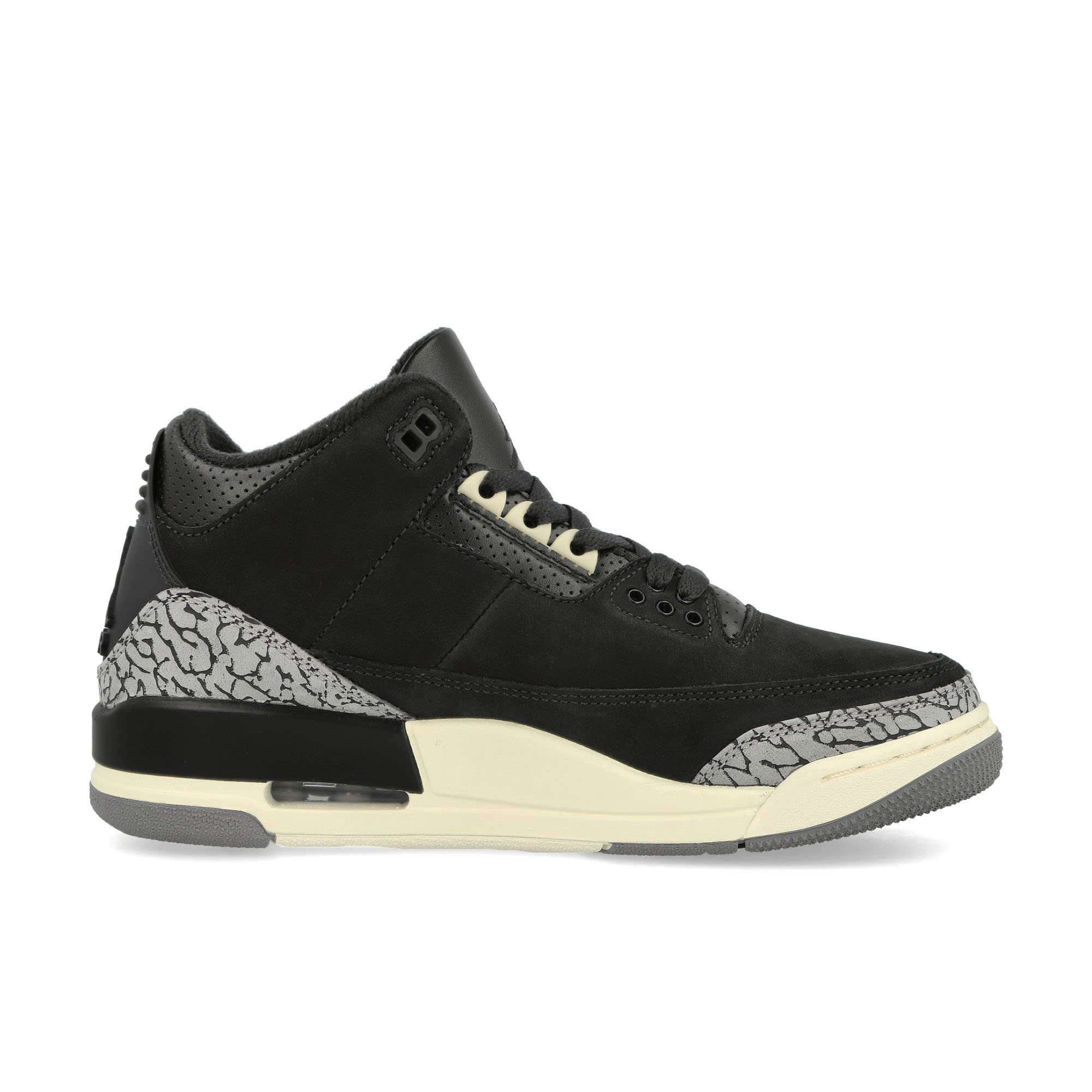 Jordan Wmns Air Jordan 3 Retro Off Noir-Black – Sail -Cement Grey Sneakers Silhouette | Overkill