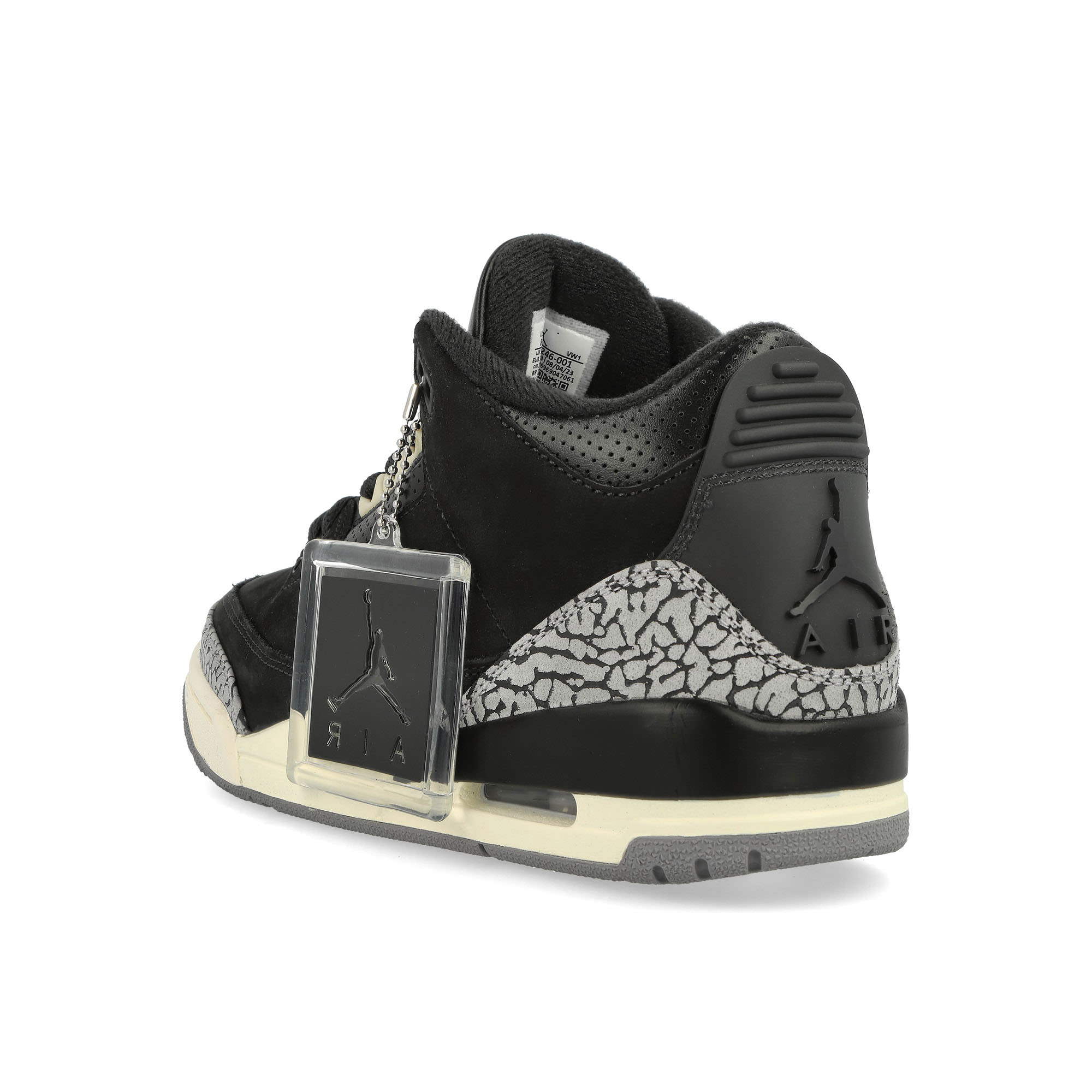 Jordan Wmns Air Jordan 3 Retro Off Noir-Black – Sail -Cement Grey Sneakers Material | Overkill