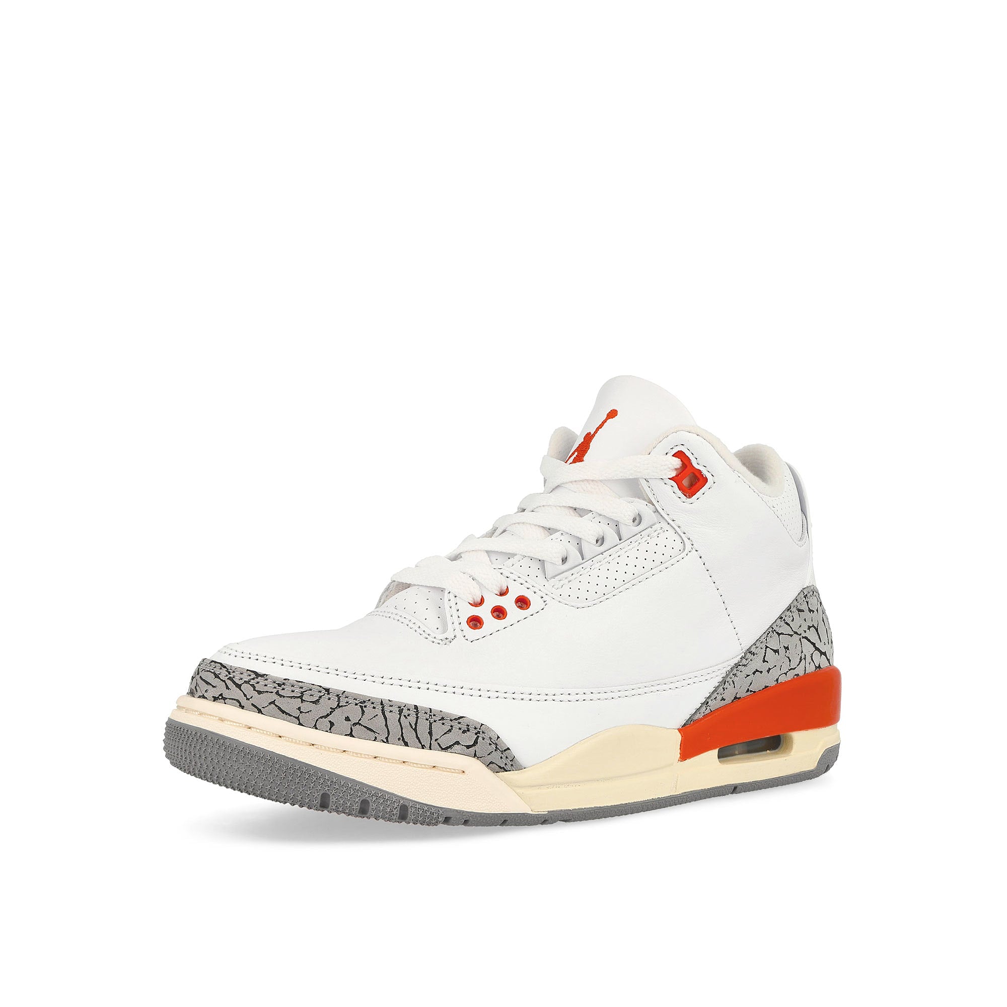 Jordan Wmns Air Jordan 3 Retro White / Cosmic Clay-Sail-Cement Grey High Top Sneakers Close Up | Overkill