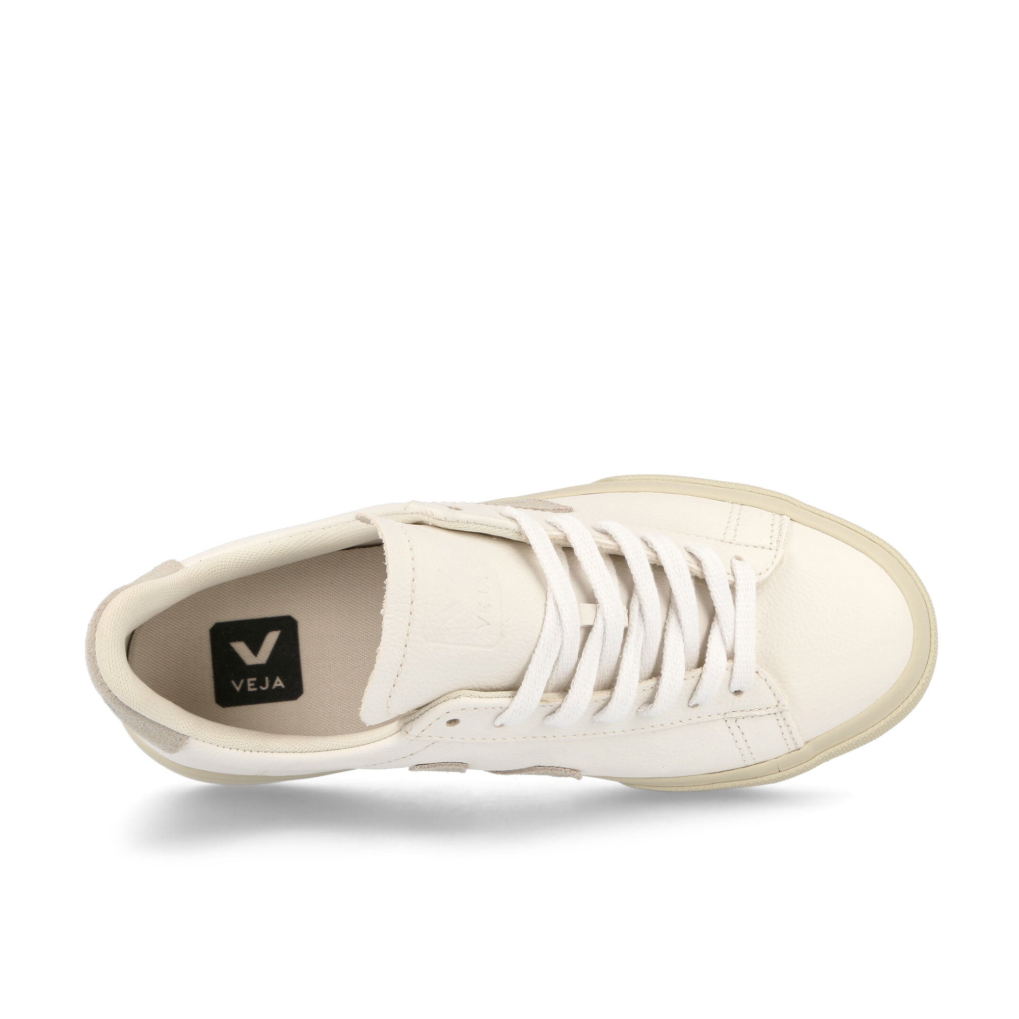 Veja W Campo Chromefree Leather Extra White-Natural Suede Sneakers Detailfoto | Overkill