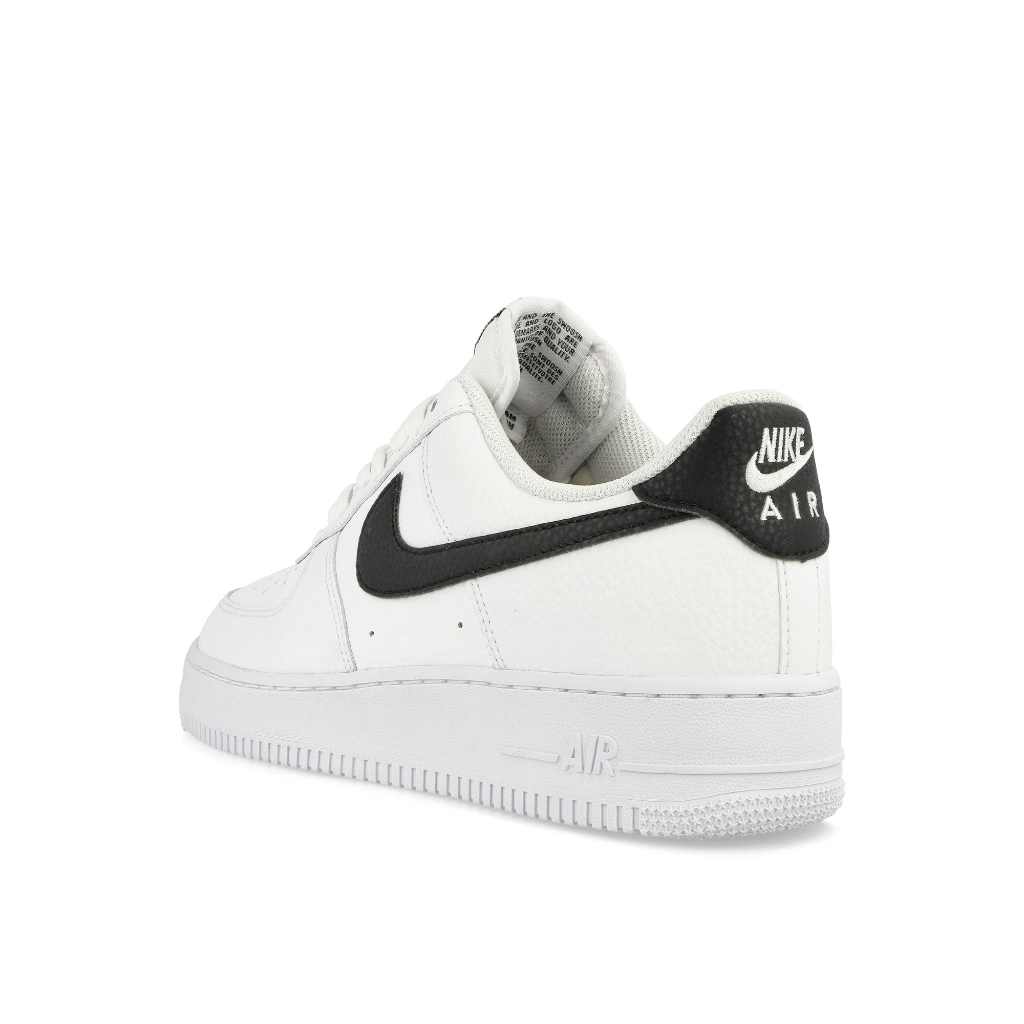 Nike Air Force 1 '07 White / Black Low Top Sneakers Material | Overkill