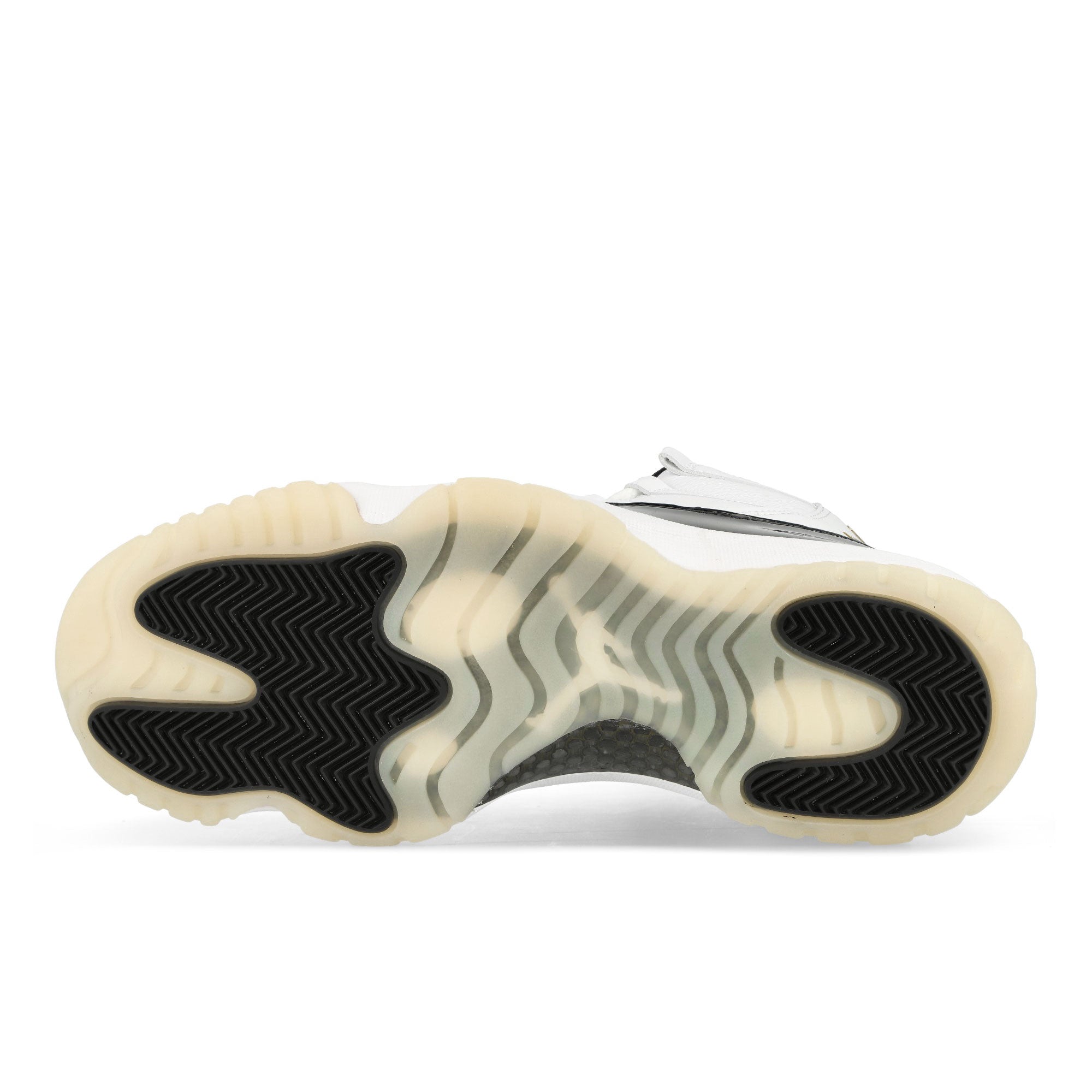 Jordan Air Jordan 11 Retro White / Metallic Gold - Black Mid Top Sneakers Detail View 1 | Overkill