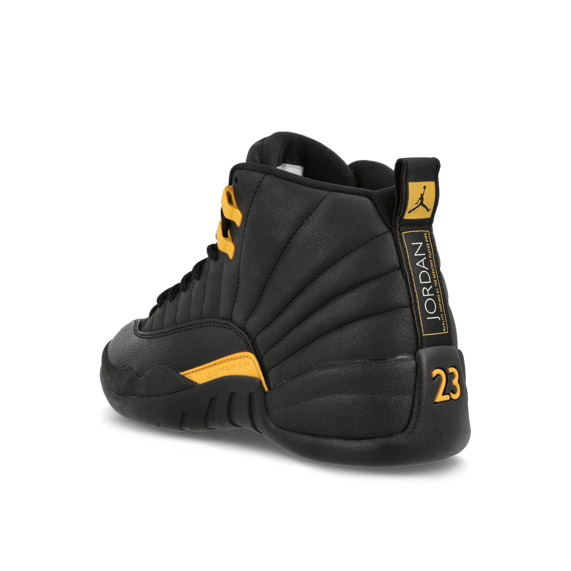 Jordan Air Jordan 12 Retro Black / Taxi Mid Top Sneakers Material | Overkill