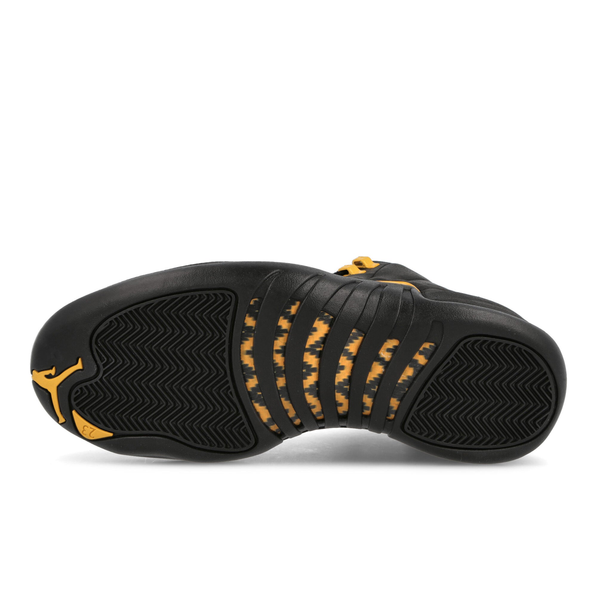 Jordan Air Jordan 12 Retro Black / Taxi Mid Top Sneakers Detail View 1 | Overkill