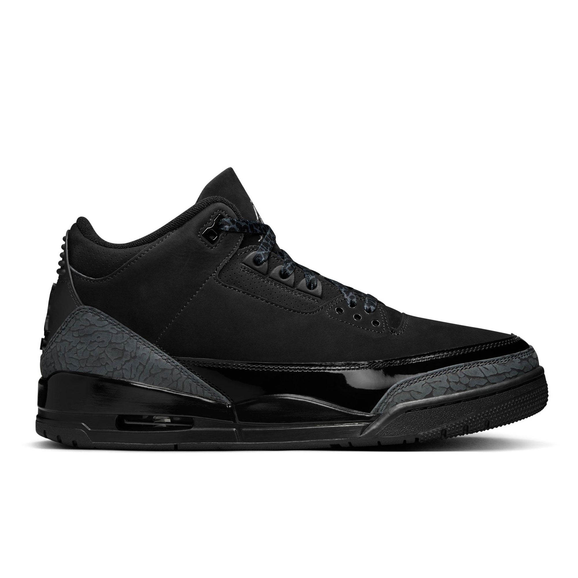 Jordan Air Jordan 3 Retro Black Cat Black / Dark Charcoal - White Mid Top Sneakers Silhouette | Overkill