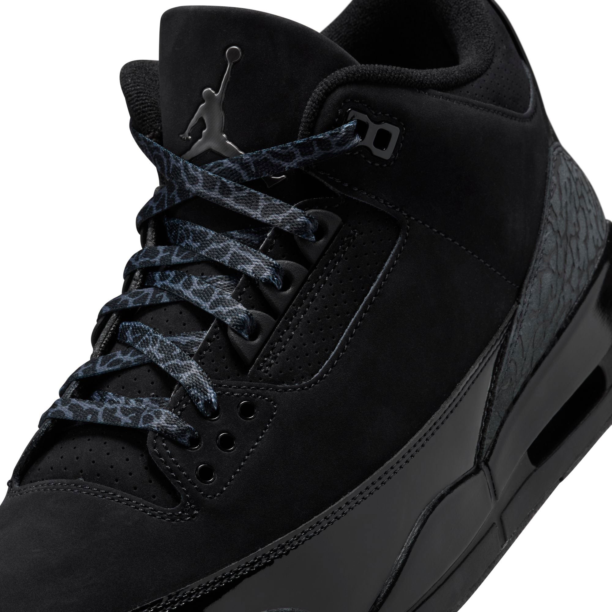 Jordan Air Jordan 3 Retro Black Cat Black / Dark Charcoal - White Mid Top Sneakers Detail View 2 | Overkill