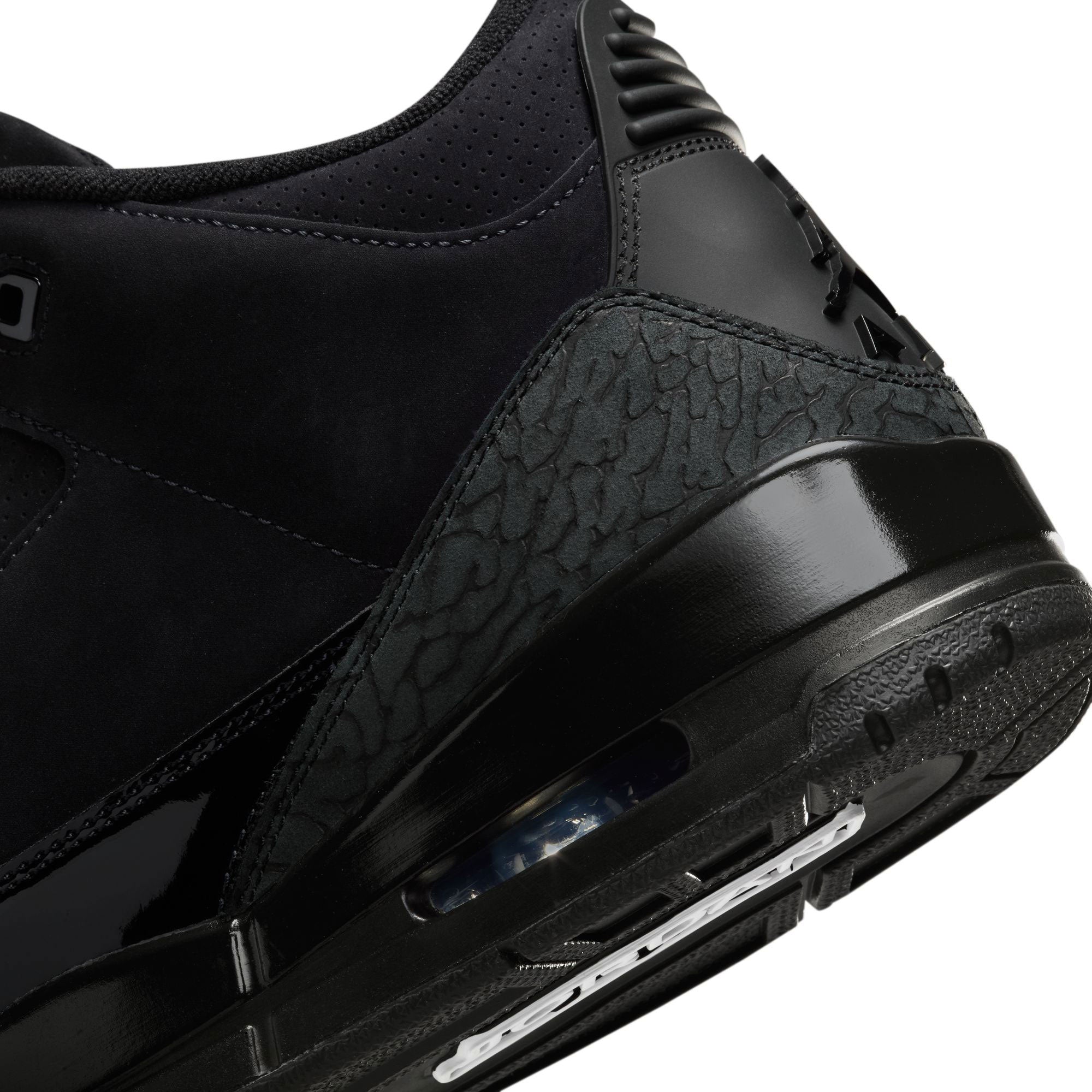 Jordan Air Jordan 3 Retro Black Cat Black / Dark Charcoal - White Mid Top Sneakers Detail View 3 | Overkill