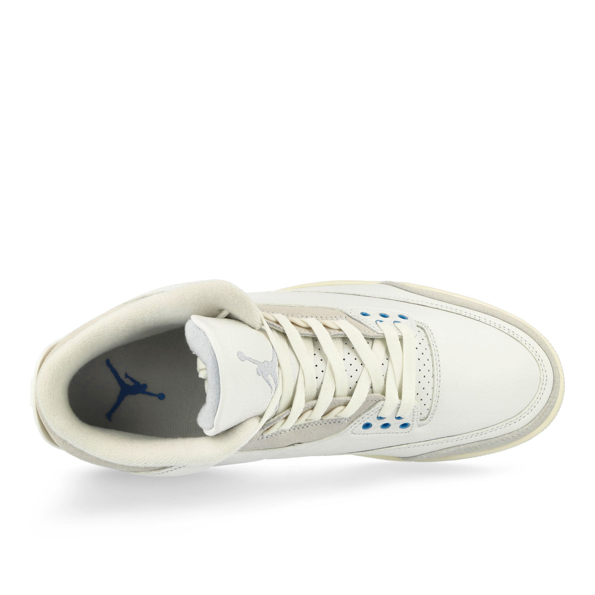 Jordan Air Jordan 3 Retro Summit White / Hydrogen Blue - Legend Blue Mid Top Sneakers Detailfoto | Overkill
