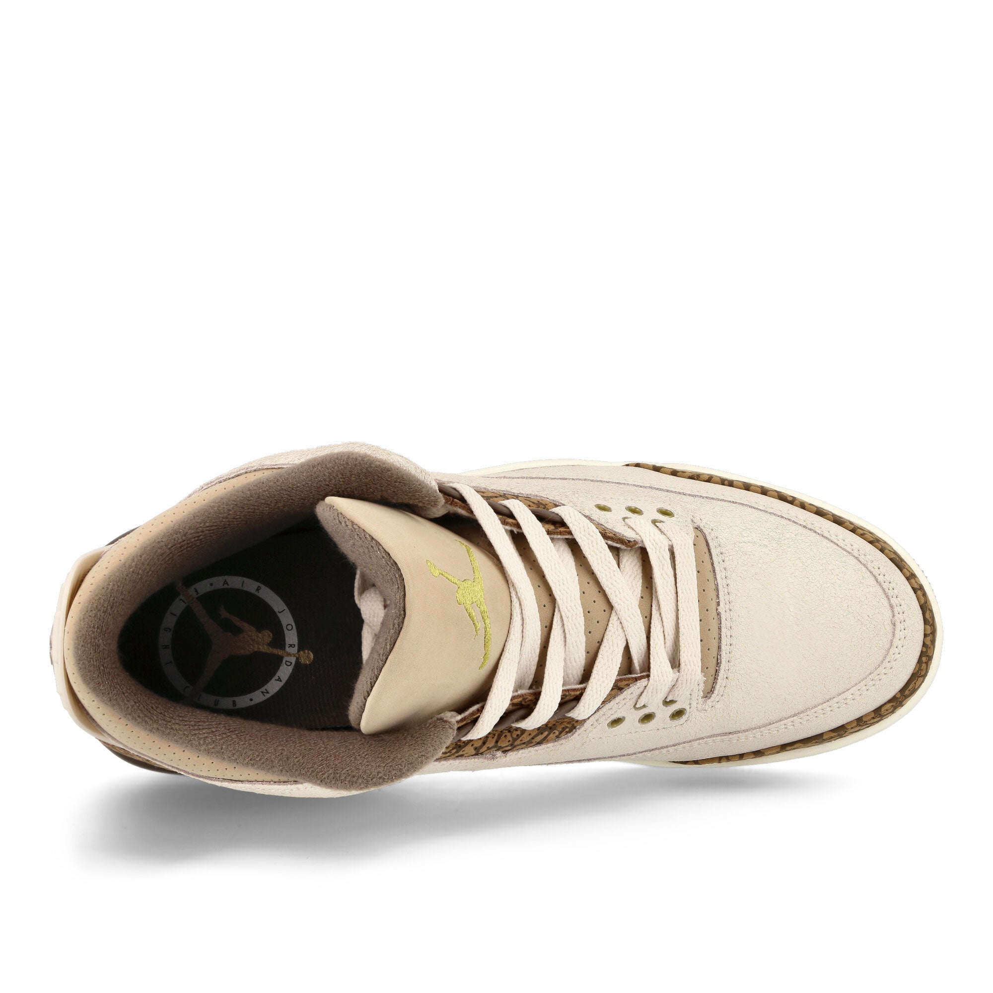 Jordan Air Jordan 3 Retro Light Orewood Brown / Metallic Gold Mid Top Sneakers Detailfoto | Overkill