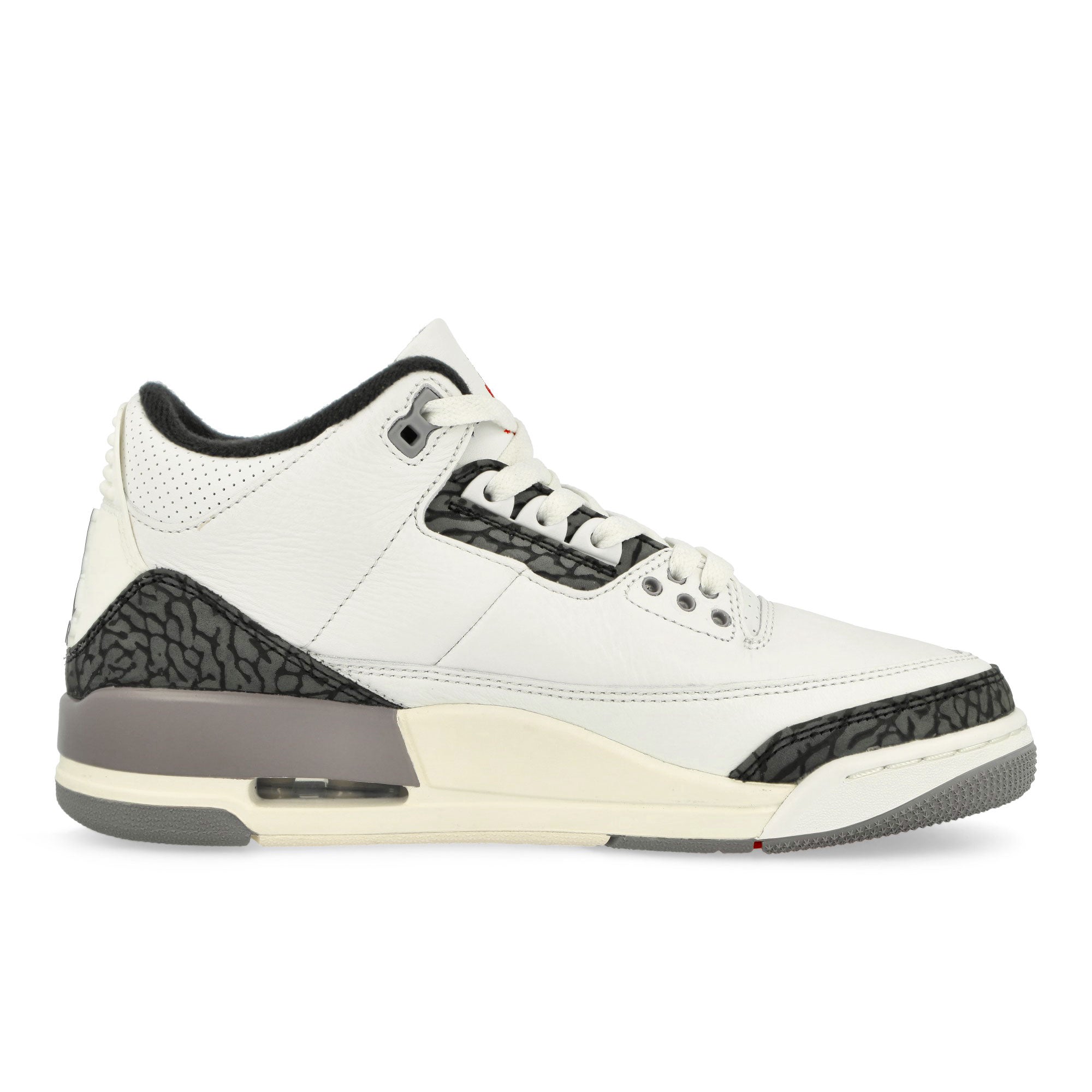 Jordan Air Jordan 3 Retro Summit White / Fire Red - Cement Grey -Black Mid Top Sneakers Silhouette | Overkill