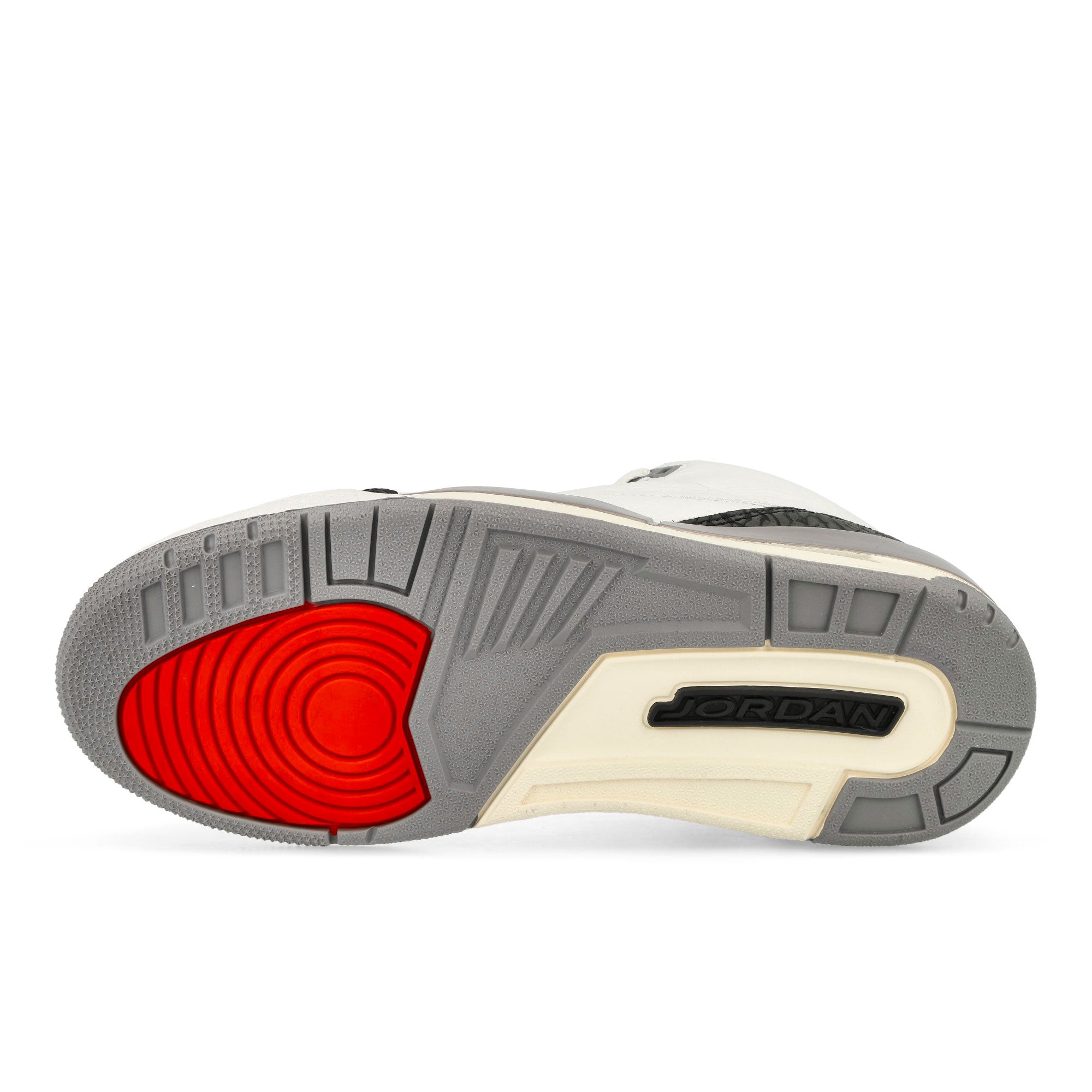 Jordan Air Jordan 3 Retro Summit White / Fire Red - Cement Grey -Black Mid Top Sneakers Detail View 1 | Overkill