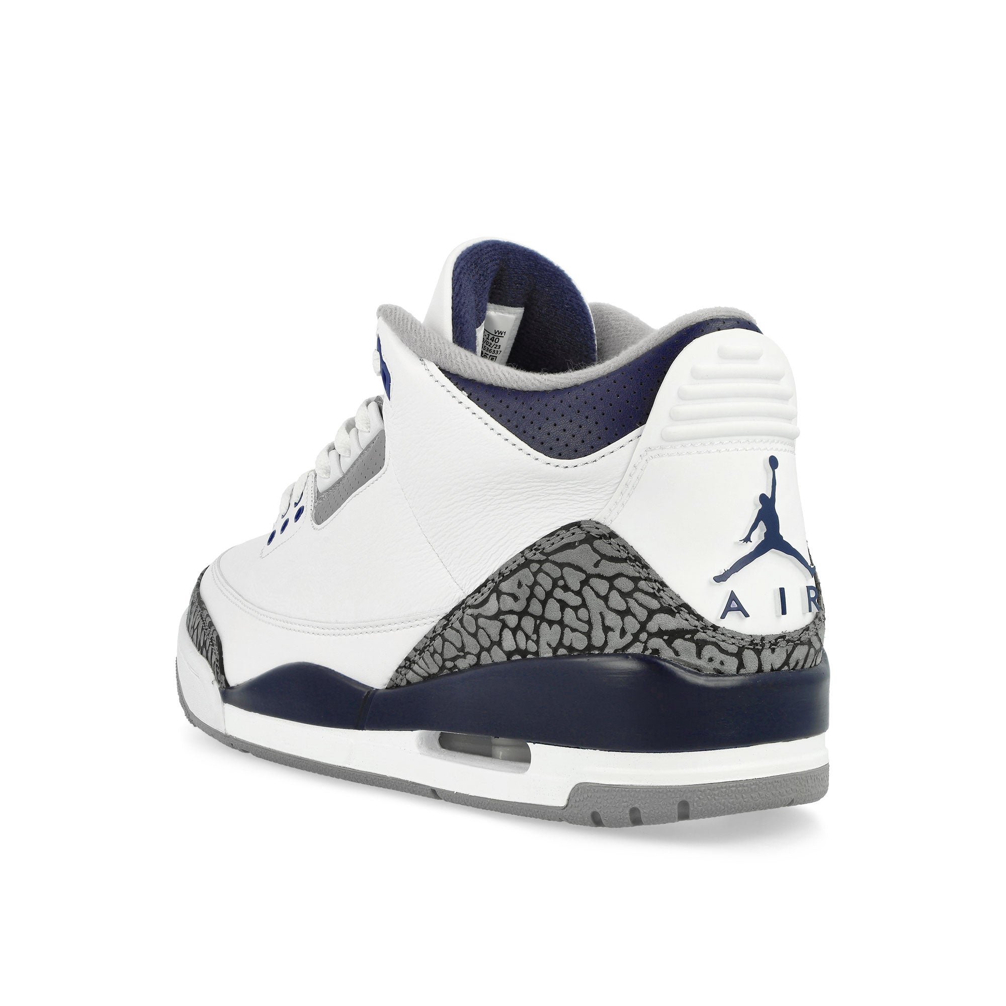 Jordan Air Jordan 3 Retro White / Midnight Navy - Cement Grey - Black Mid Top Sneakers Material | Overkill
