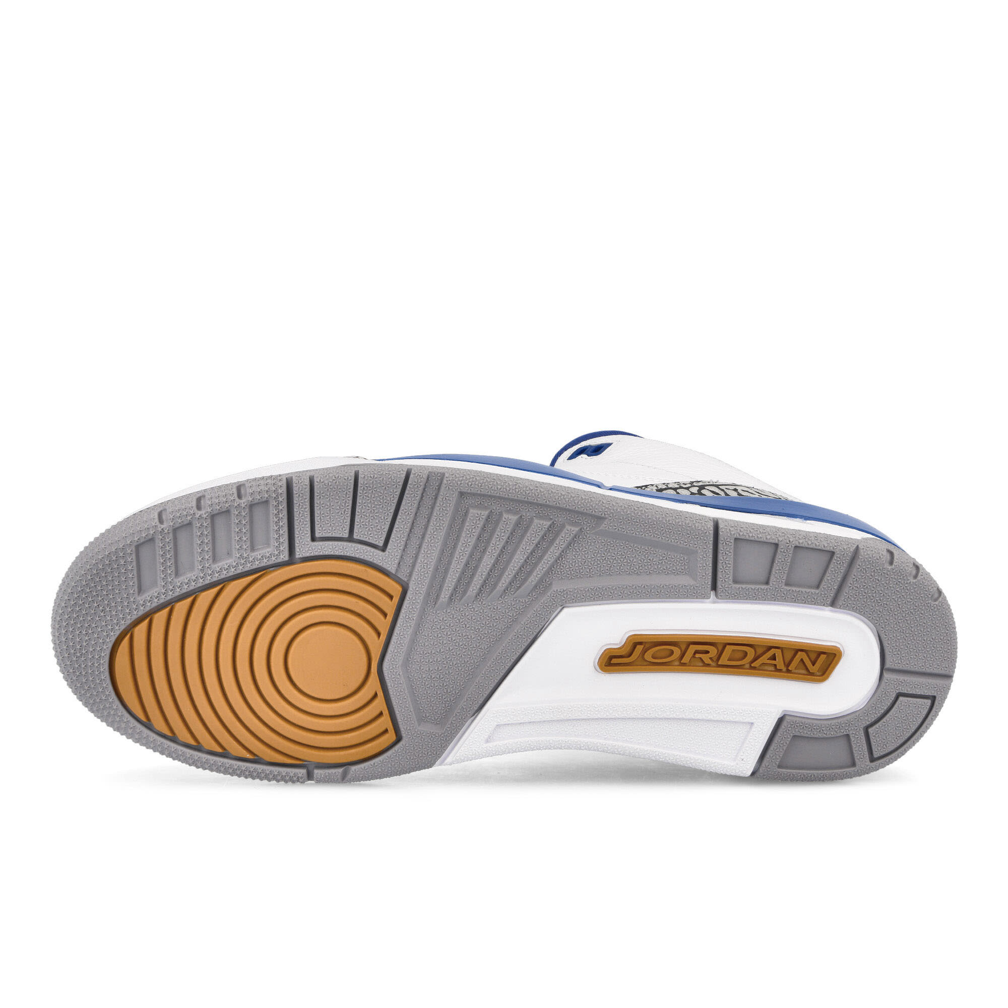 Jordan Air Jordan 3 Retro White / Metallic Copper - True Blue Mid Top Sneakers Detail View 1 | Overkill