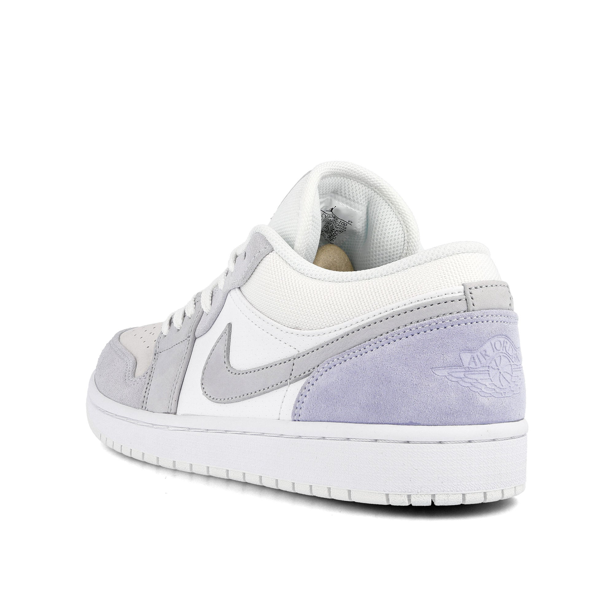 Jordan Air Jordan 1 Low White / Sky Grey - Football Grey Low Top Sneakers Material | Overkill