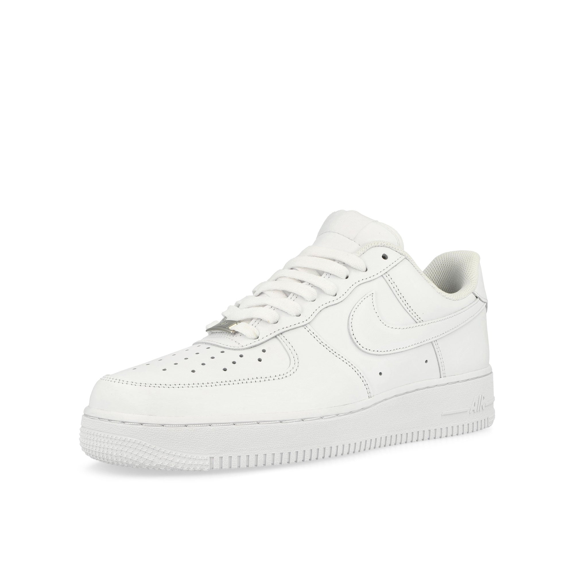 Nike Air Force 1 '07 White / White Low Top Sneakers Close Up | Overkill