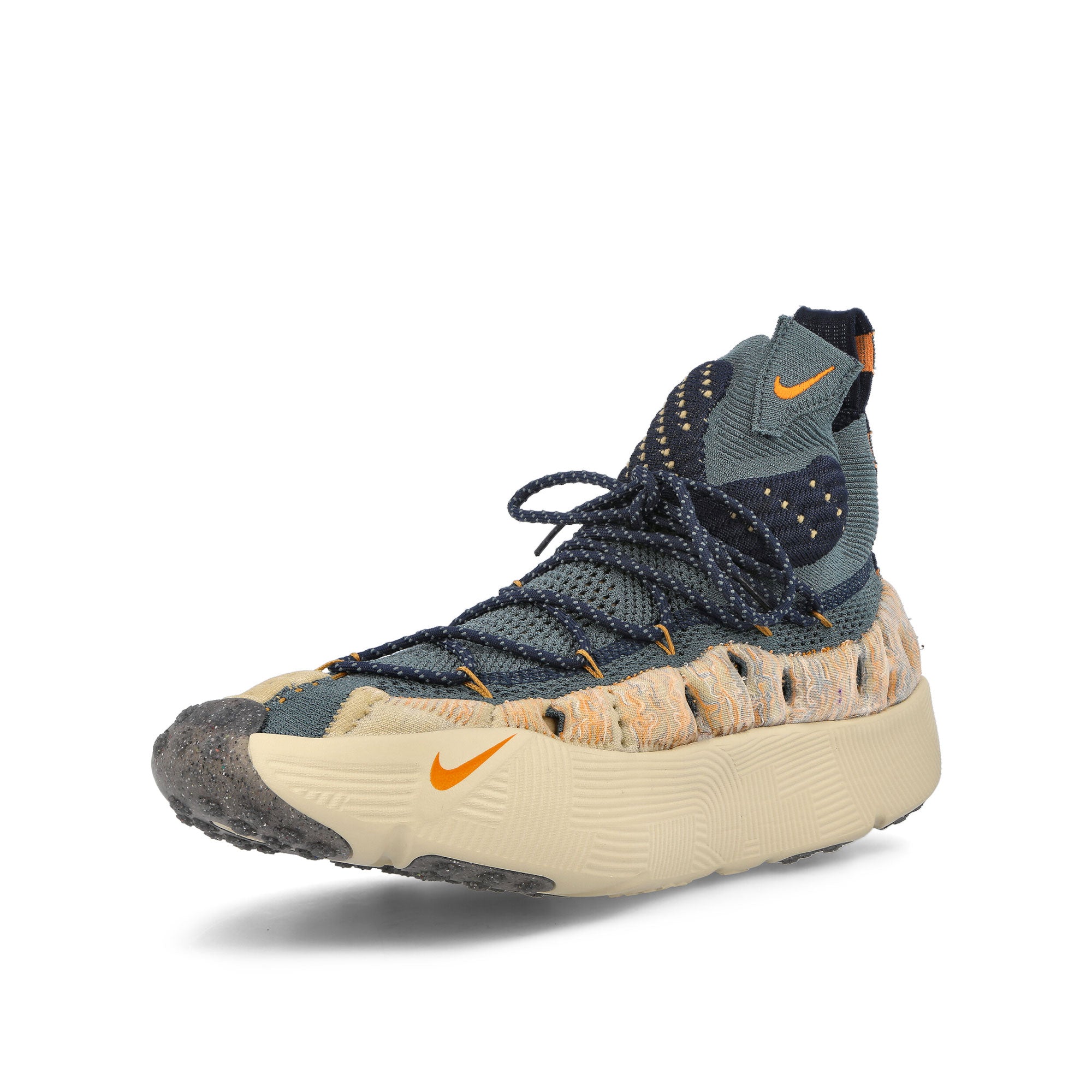 Nike ISPA Sense Flyknit Mineral Slate-Magma Orange - Ratta Sweatshirts Detailfoto | Overkill