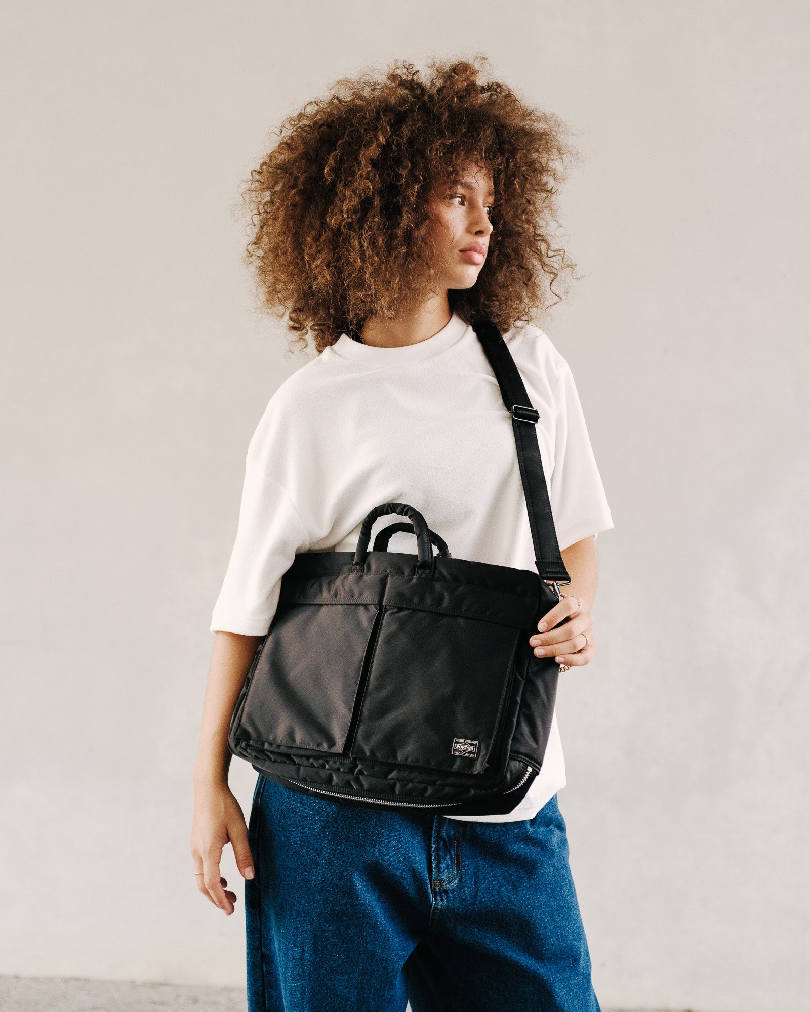 Porter-Yoshida & Co. Tanker 3Way Briefcase Black Briefcases & Messenger Bags Close-up | Overkill
