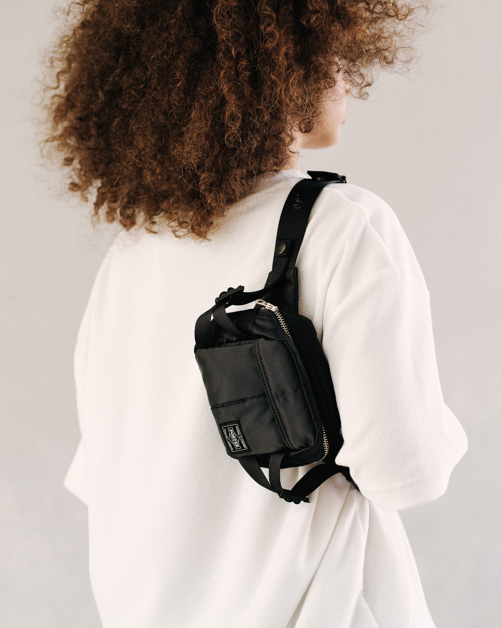 Porter-Yoshida & Co. Howl Funny Pack Mini Black Hip & Waist Bags Close-up | Overkill