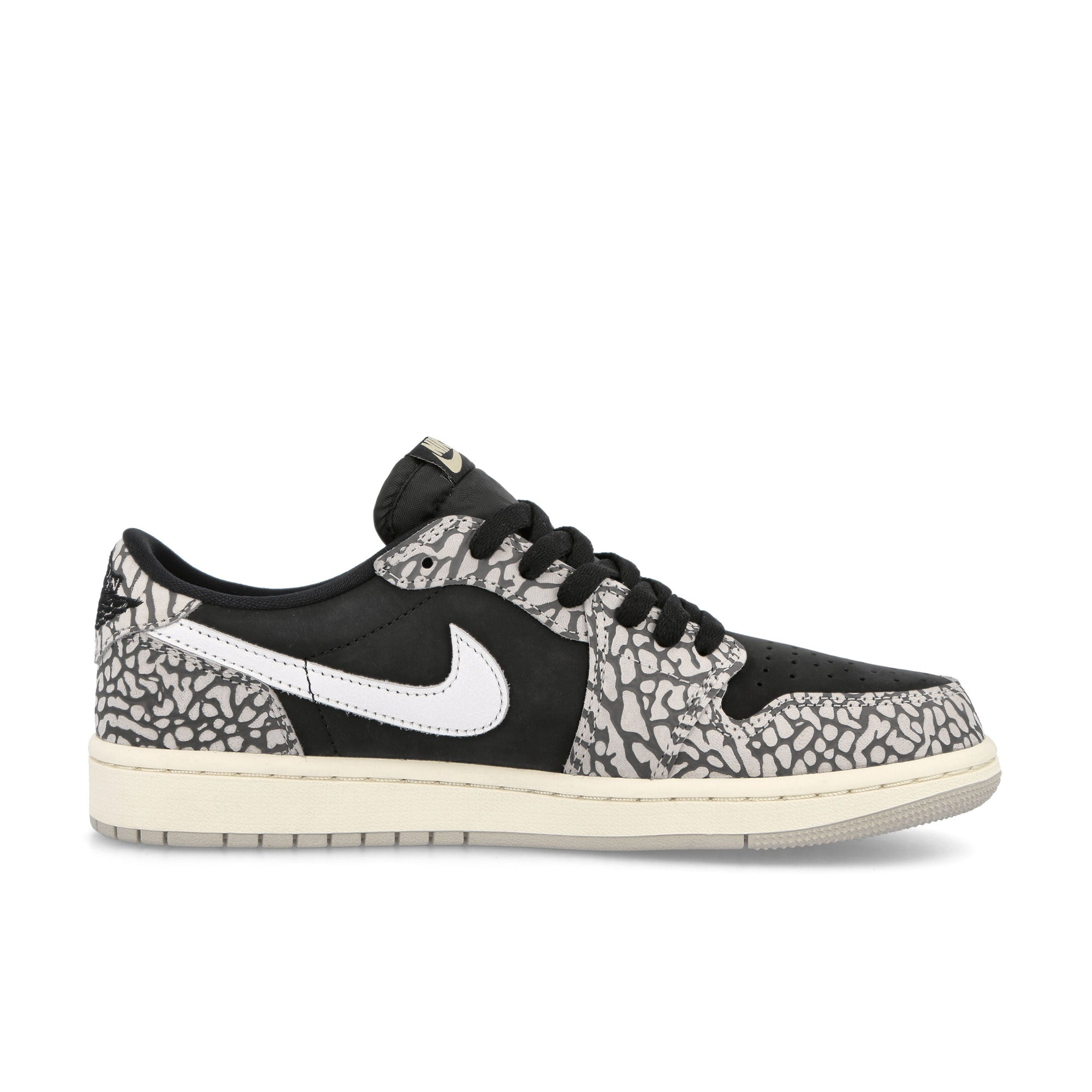 Jordan Wmns Air Jordan 1 Retro Low OG Black / Muslin-Tech Grey-White Sneakers Silhouette | Overkill