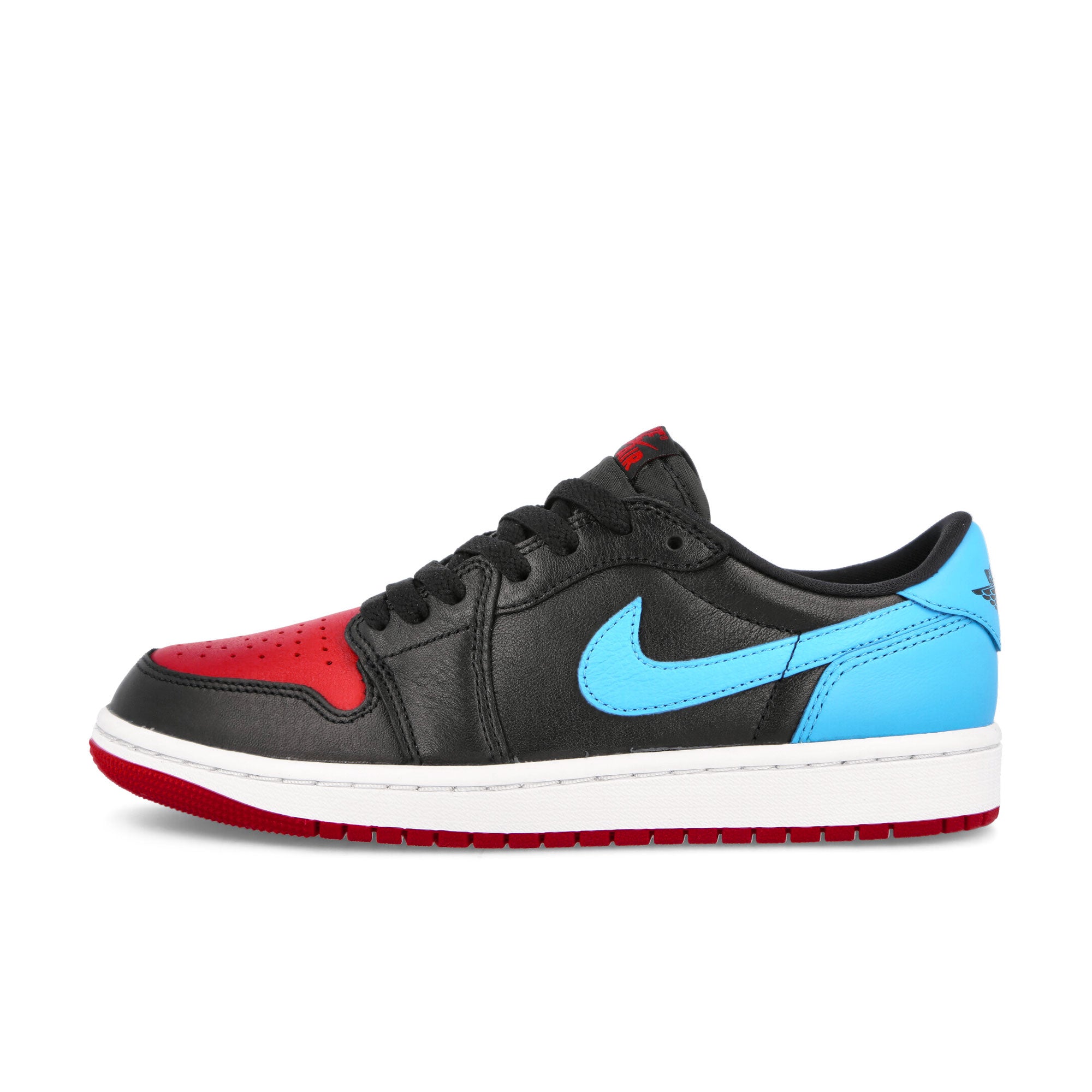 Jordan Wmns Air Jordan 1 Retro Low OG Black-DK Powder Blue - Gym Red Low Top Sneakers CZ0775 046 | Overkill