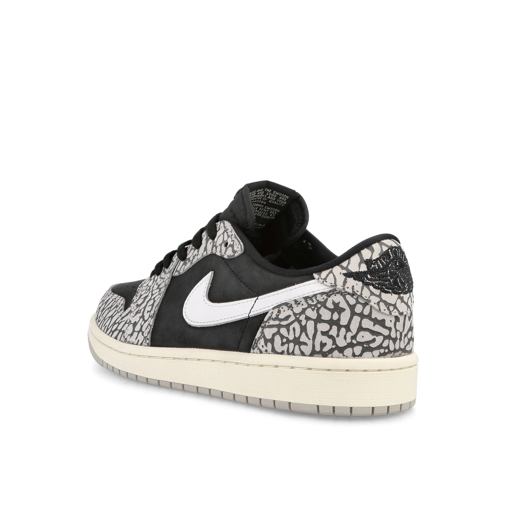 Jordan Air Jordan 1 Retro Low OG Black / Muslin-Tech Grey-White Low Top Sneakers Material | Overkill