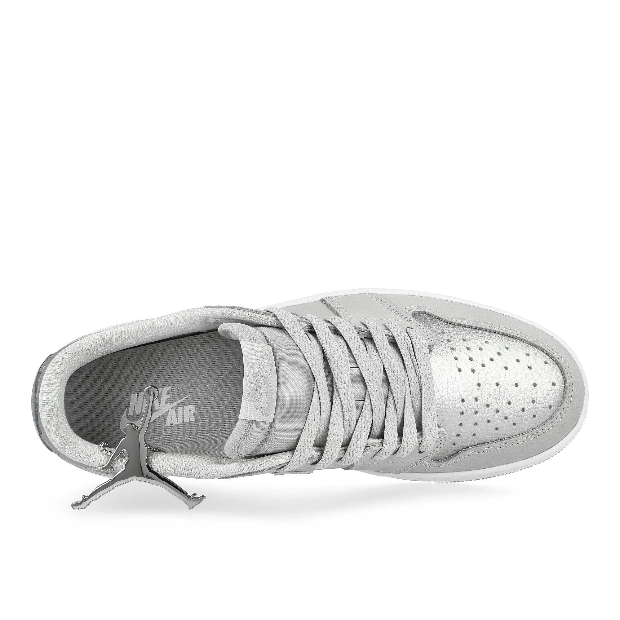 Jordan Air Jordan 1 Low OG Neutral Grey / Metallic Silver - White Low Top Sneakers Detailfoto | Overkill