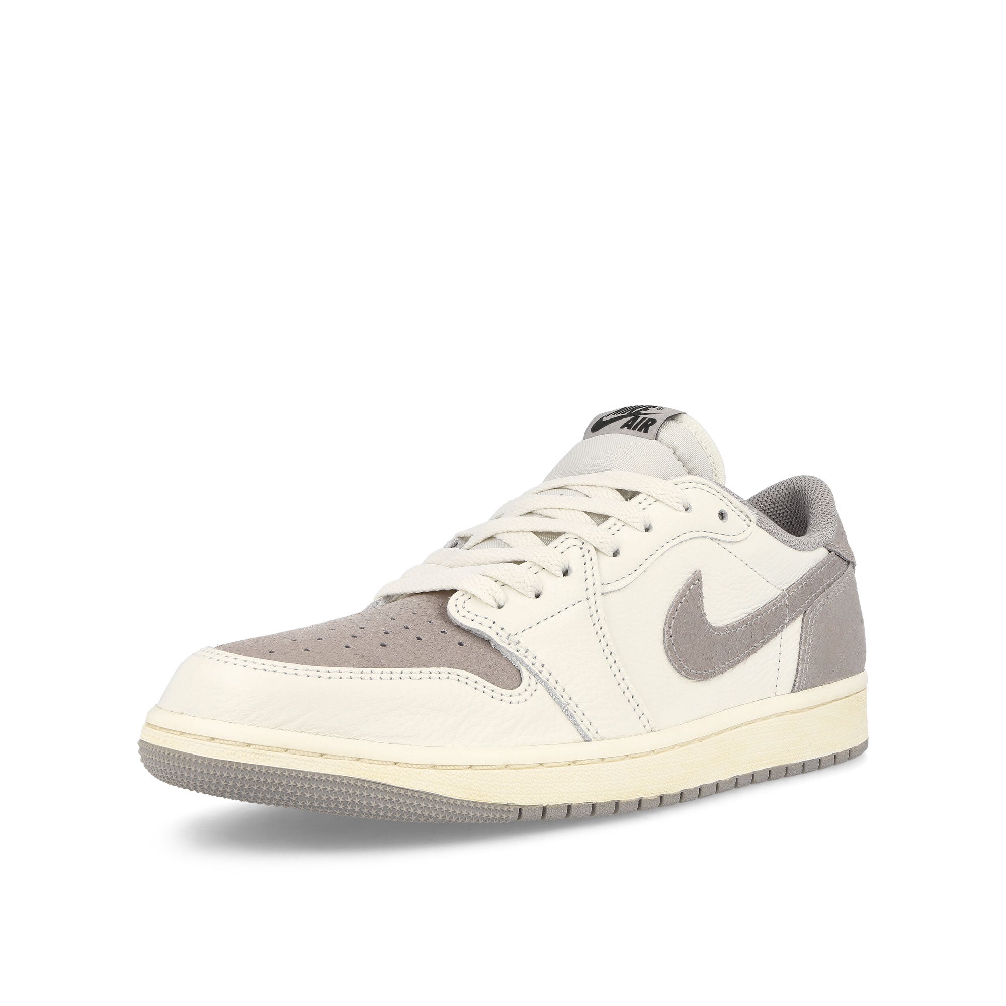 Jordan Air Jordan 1 Low OG Sail / Black - Atmosphere Grey Low Top Sneakers Close Up | Overkill