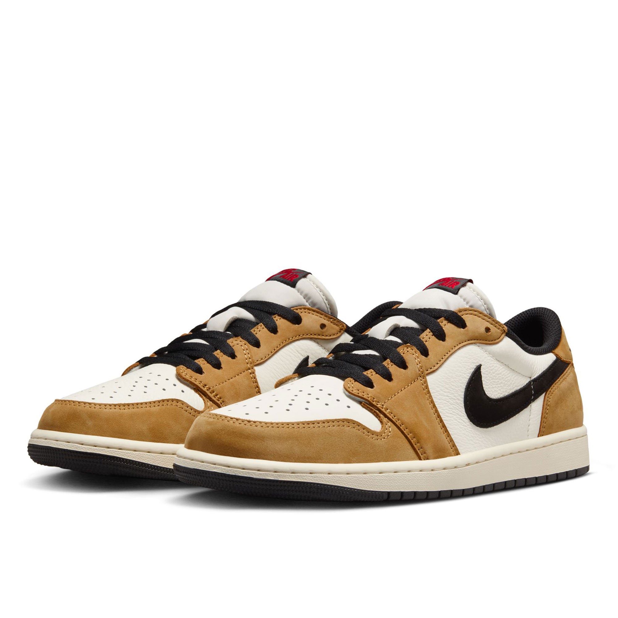 Jordan Air Jordan 1 Low OG Sail / Black - Golden Harvest - Gym Red Low Top Sneakers Material | Overkill