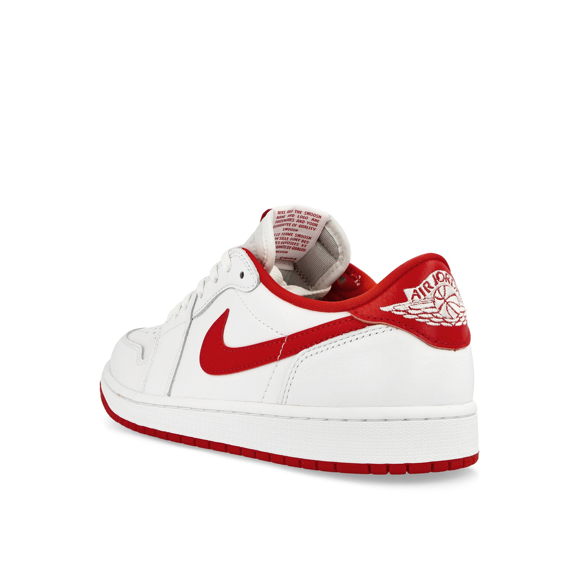 Jordan Air Jordan 1 Retro Low OG White-University Red - White Low Top Sneakers Material | Overkill