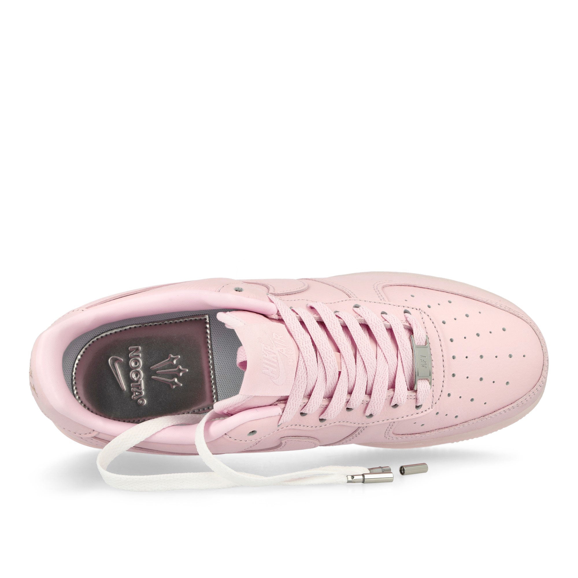 Nike Air Force 1 Low SP Pink Foam / Cobalt Tint - Metallic Silver Low Top Sneakers Detail View 1 | Overkill