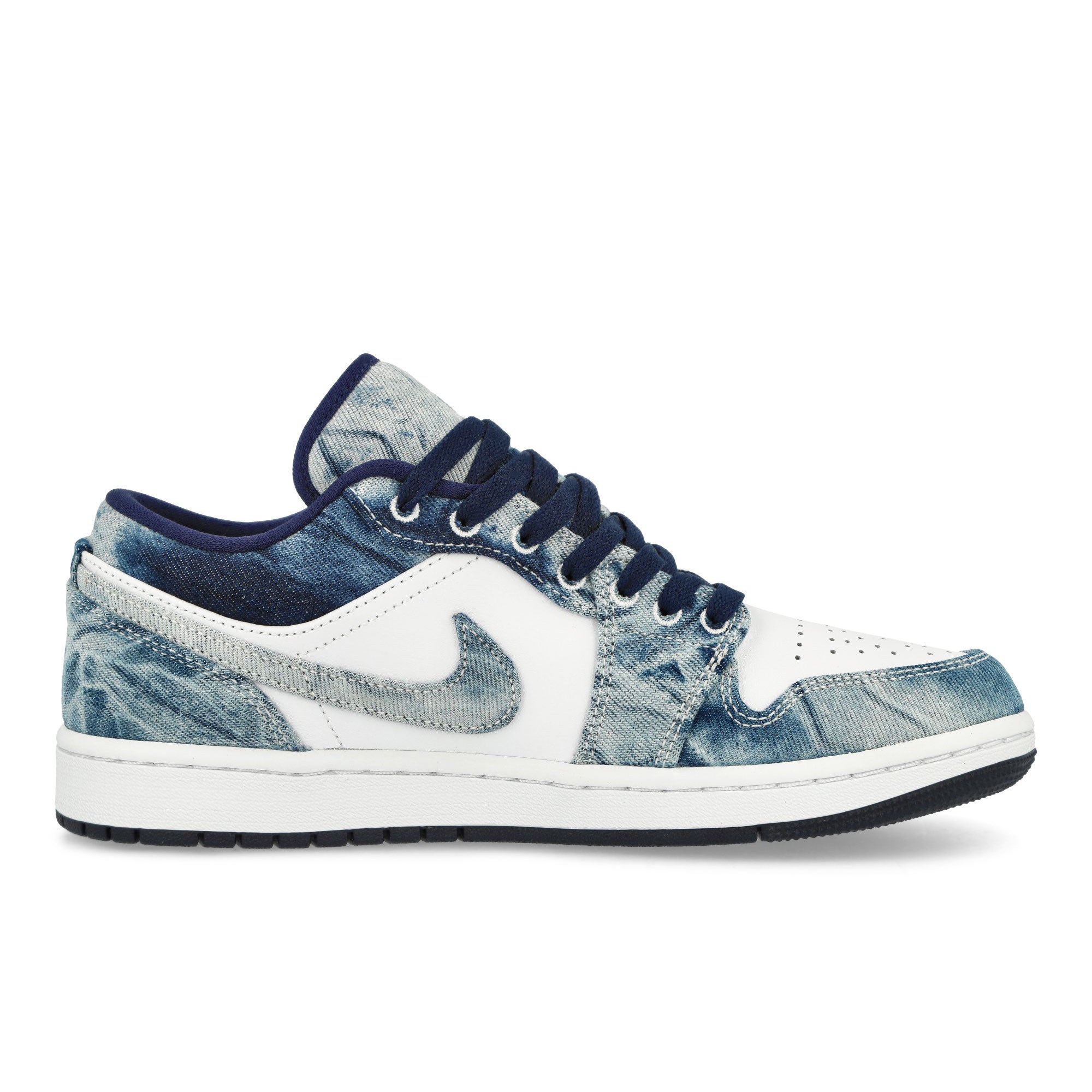 Jordan Air Jordan 1 Low SE White / White - Midnight Navy Low Top Sneakers Silhouette | Overkill