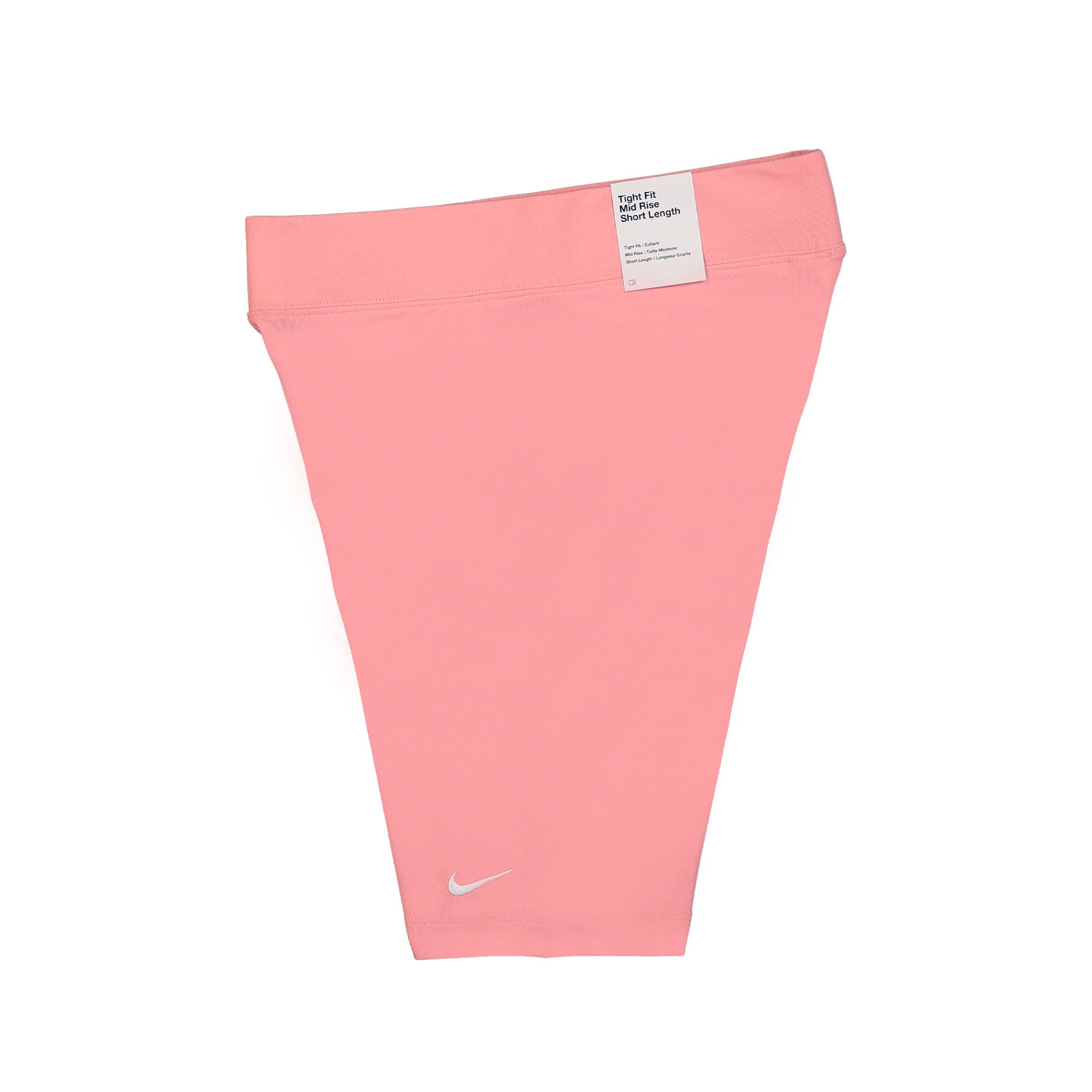 Nike W Mid-Rise Biker Shorts Coral Chalk / White Shorts Close-up | Overkill