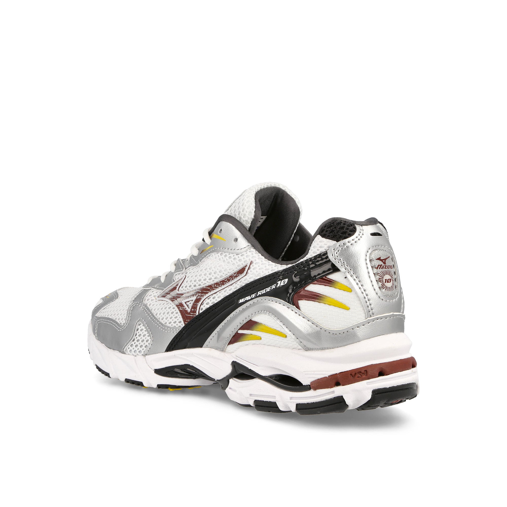 Mizuno Wave Rider 10 White / Cabernet / Silver Low Top Sneakers Material | Overkill