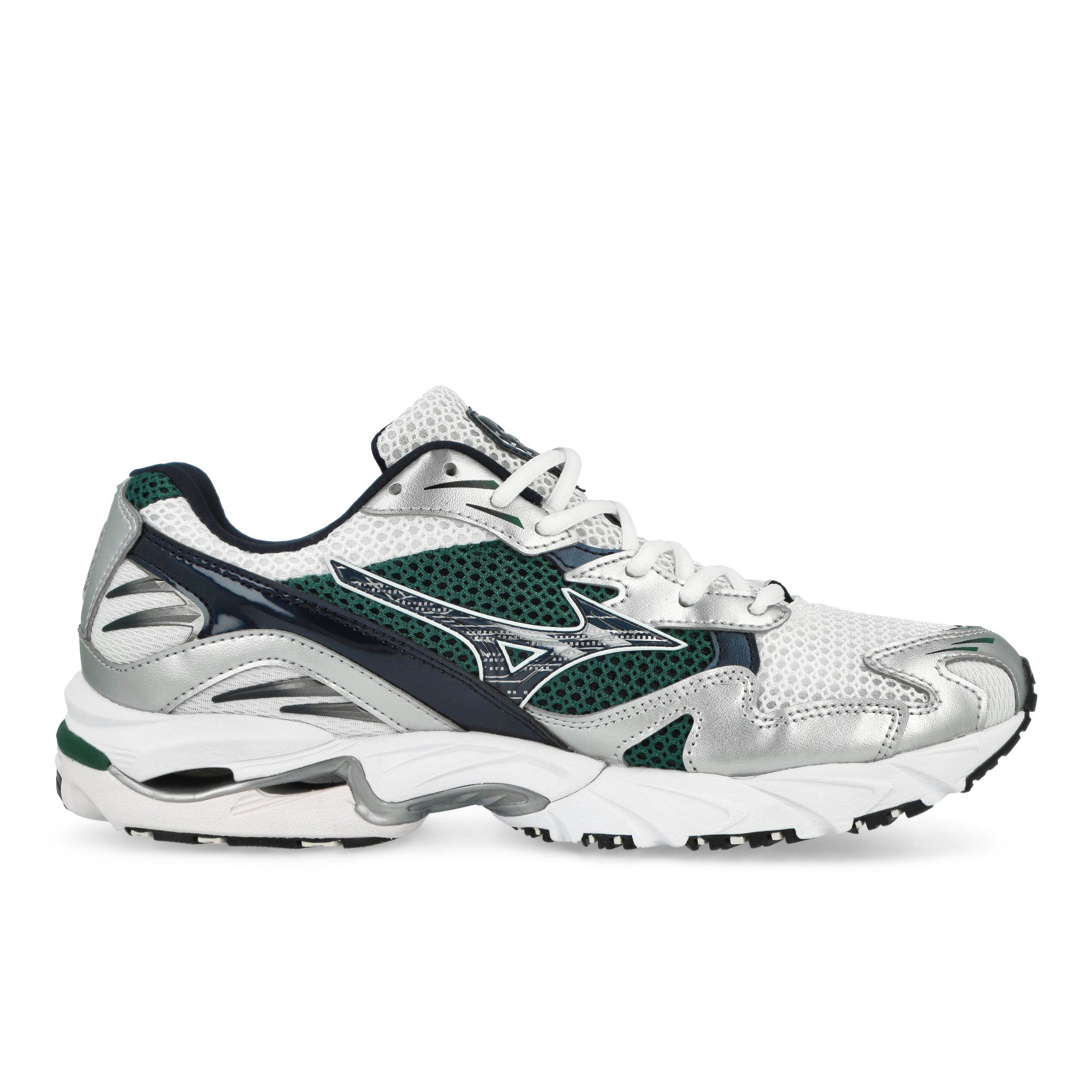 Mizuno Wave Rider 10 White / Baritone / Blue Deep Low Top Sneakers D1GA210415 Silhouette | Overkill