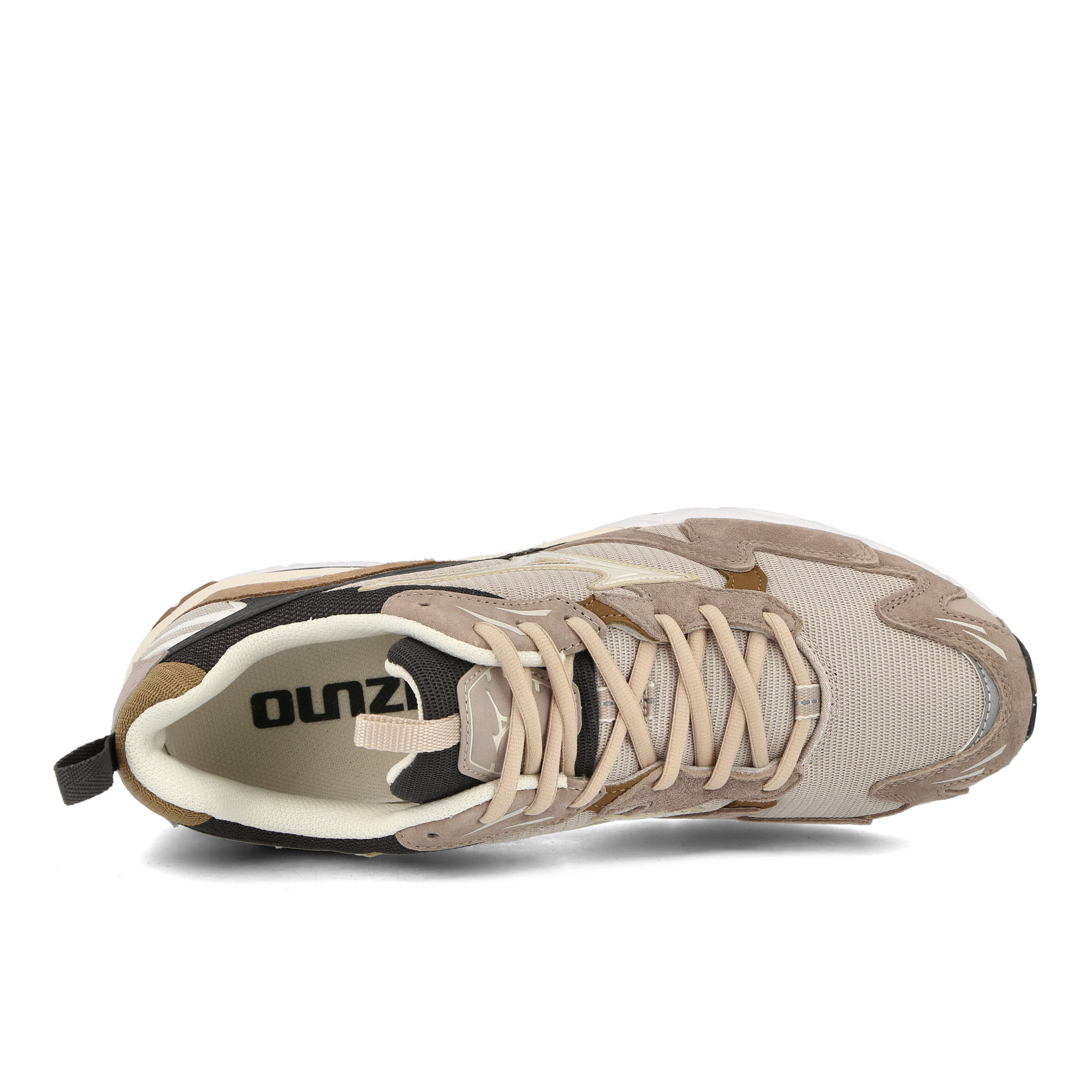 Mizuno Wave Rider 10 Silver Cloud / Snow White / Tigers Eye Low Top Sneakers Detailfoto | Overkill