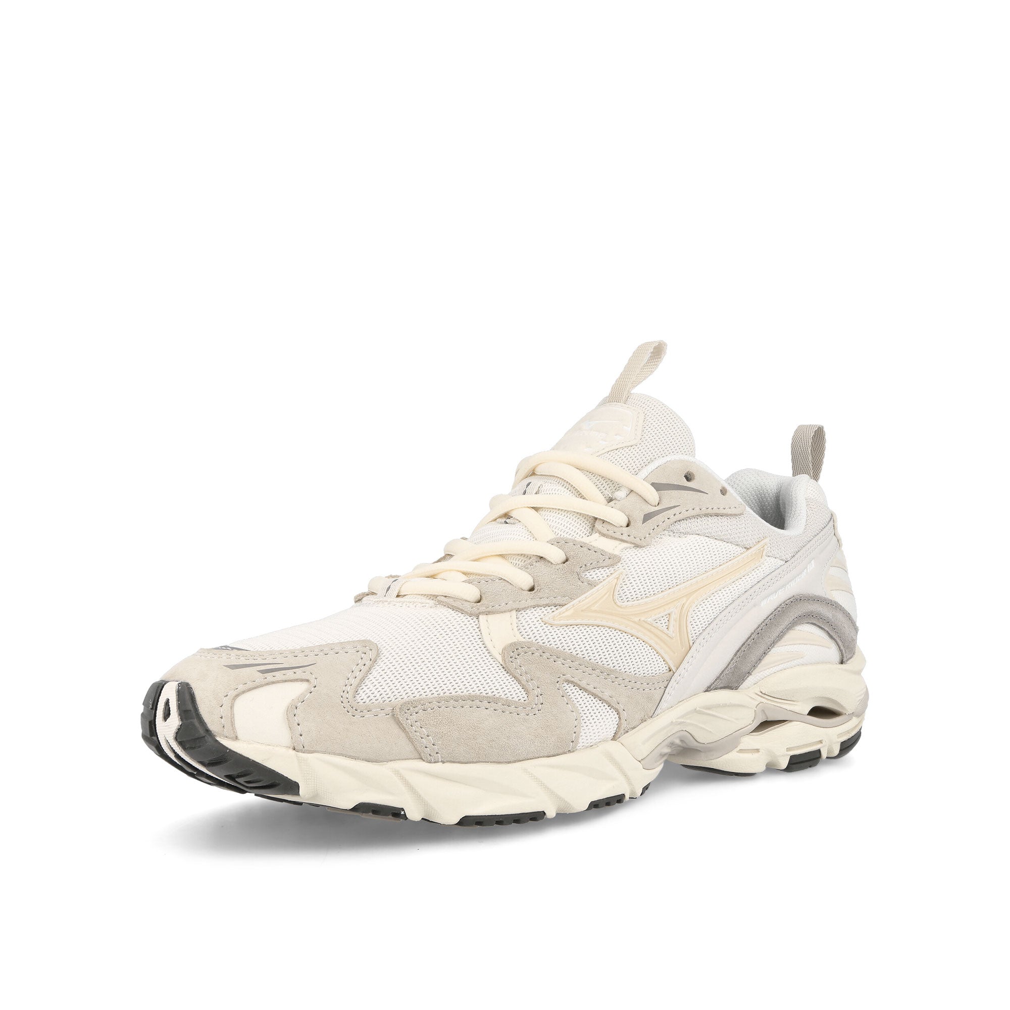 Mizuno Wave Rider 10 Snow White / Pristine / Opal Grey Low Top Sneakers Close Up | Overkill