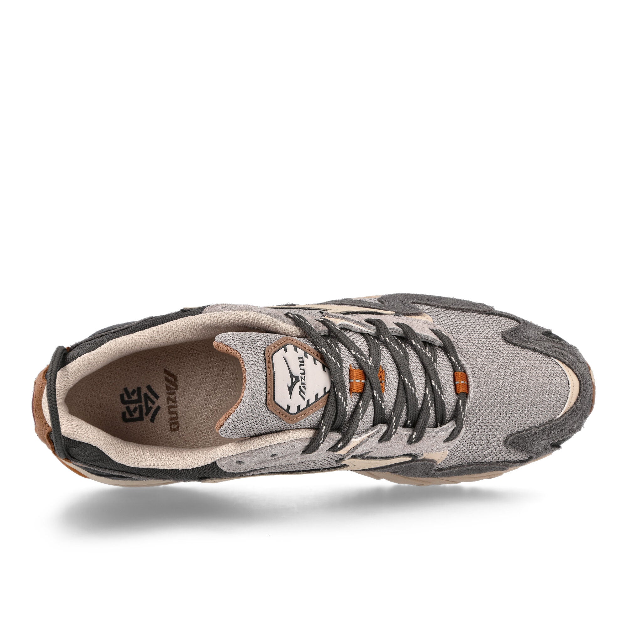 Mizuno Wave Rider 10 Opal Gray / Opal Grey / Pumpkin Spice Low Top Sneakers Detailfoto | Overkill