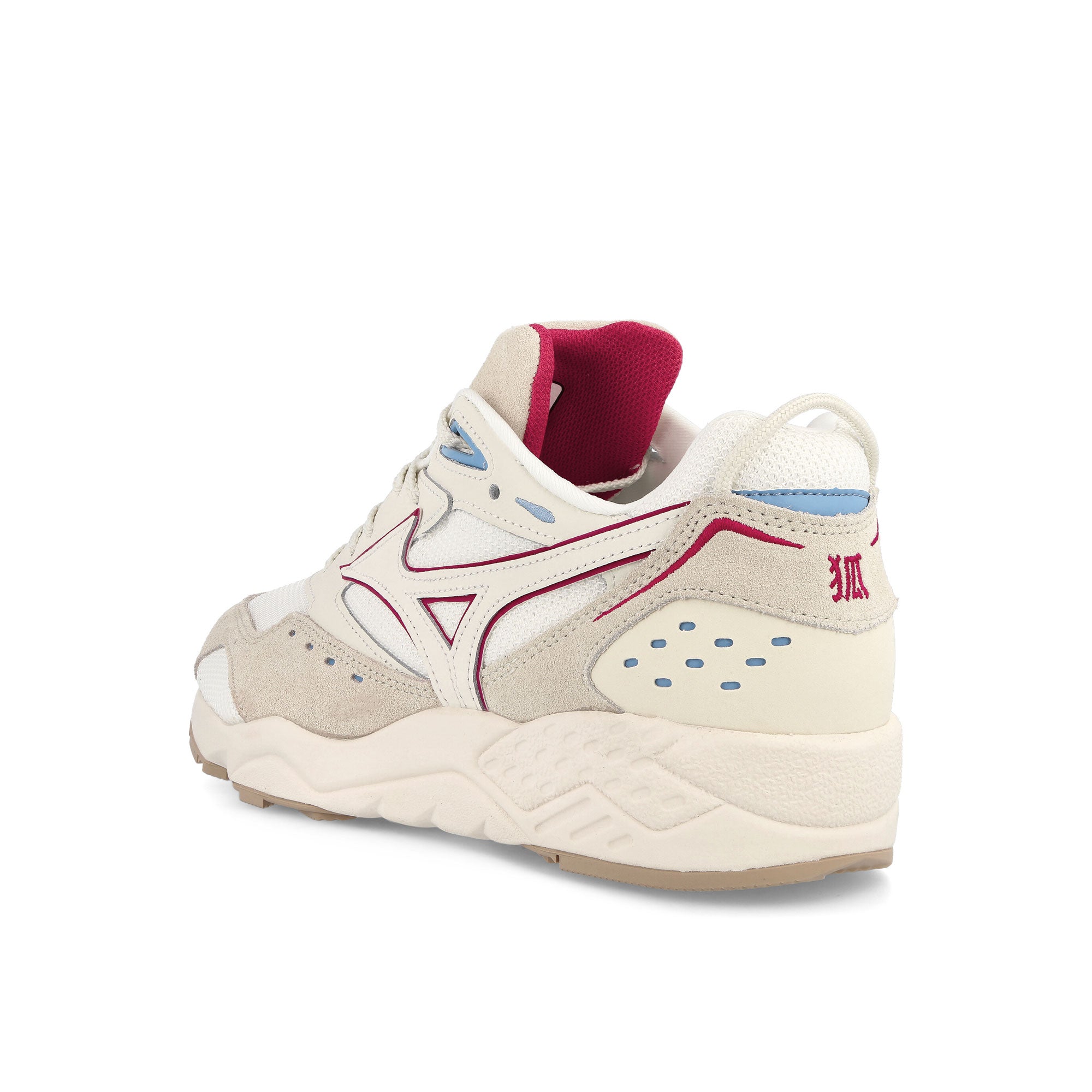 Mizuno Contender Snow White-High Risk Red-Pristine Low Top Sneakers Material | Overkill